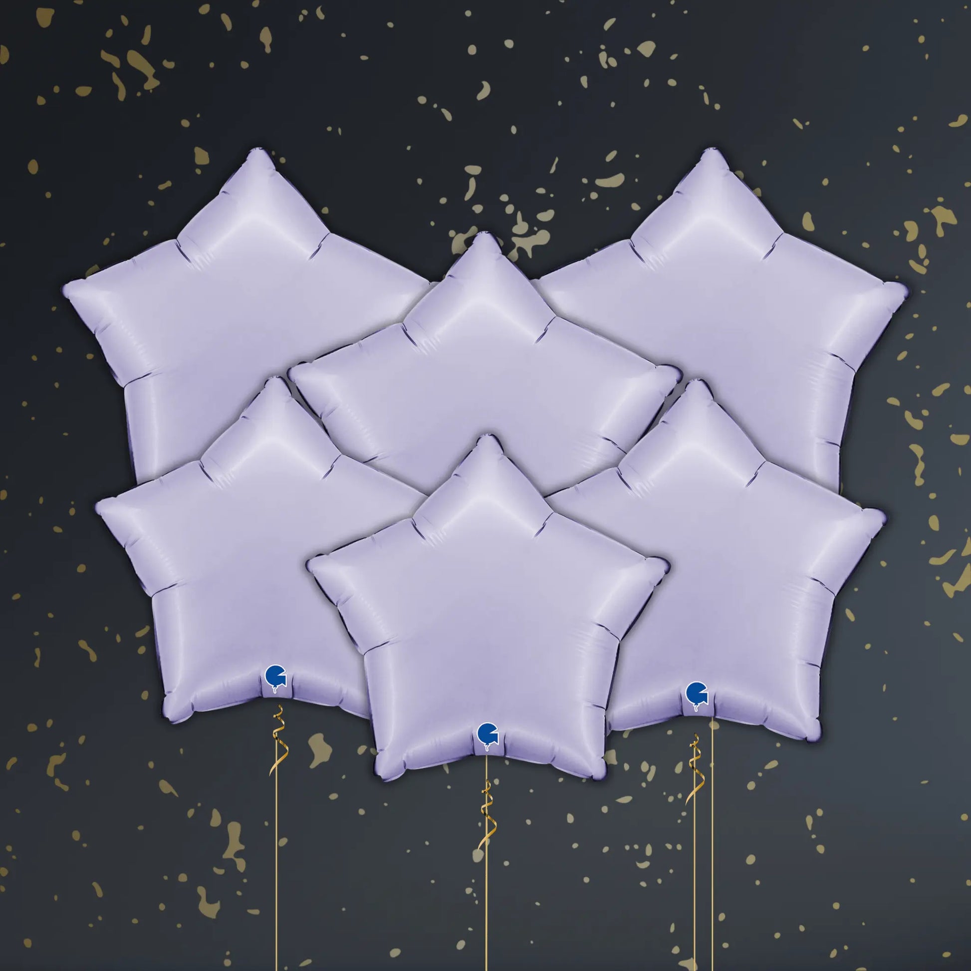 Lilac Star Balloon Package - Helium Filled