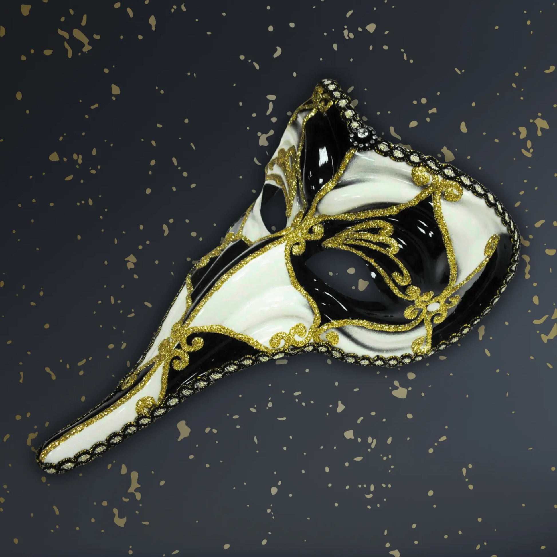 Loki Black & White Mask – Mysterious Masquerade Fancy Dress