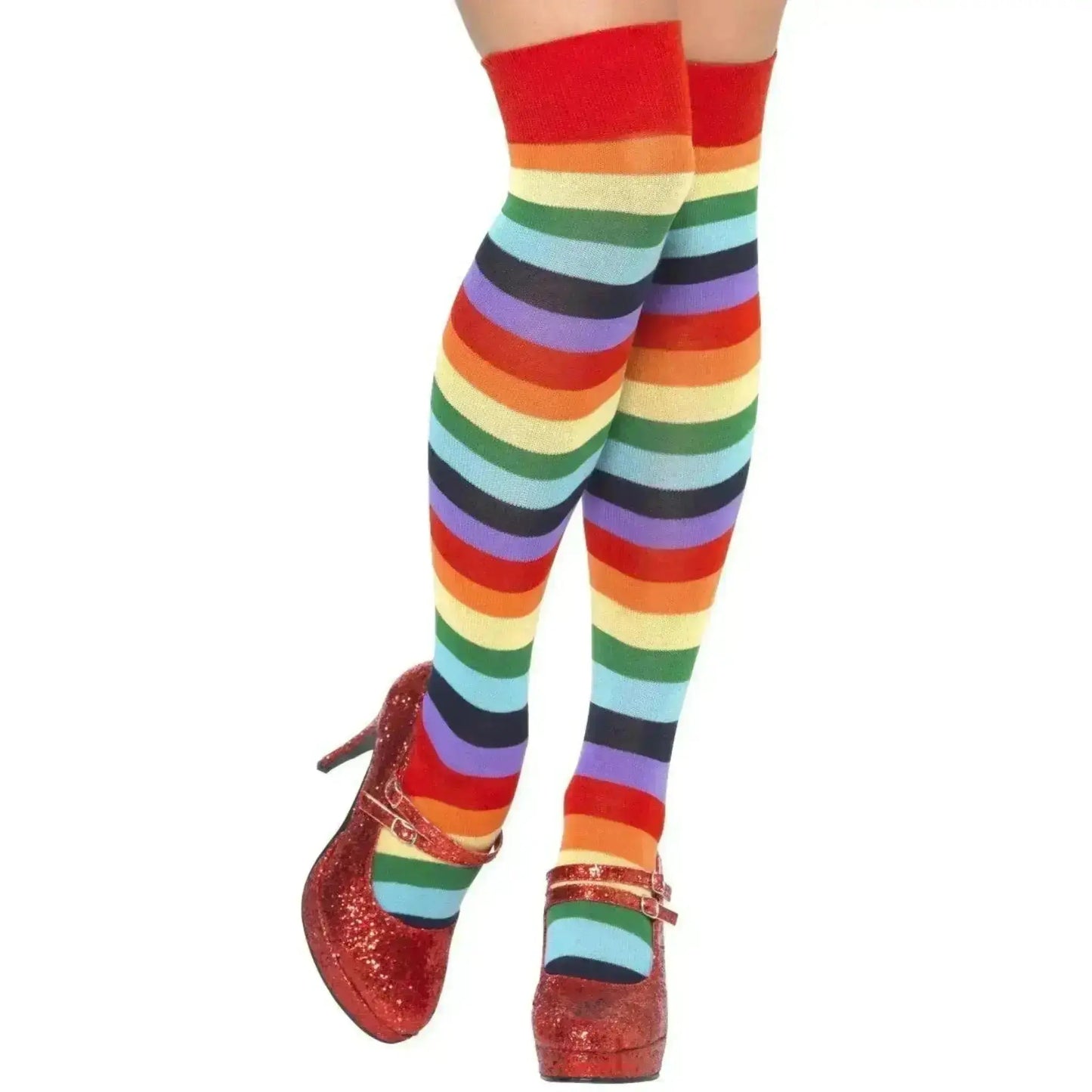 Long Clown Socks - Colorful Circus Performer Accessory | The Party Hut