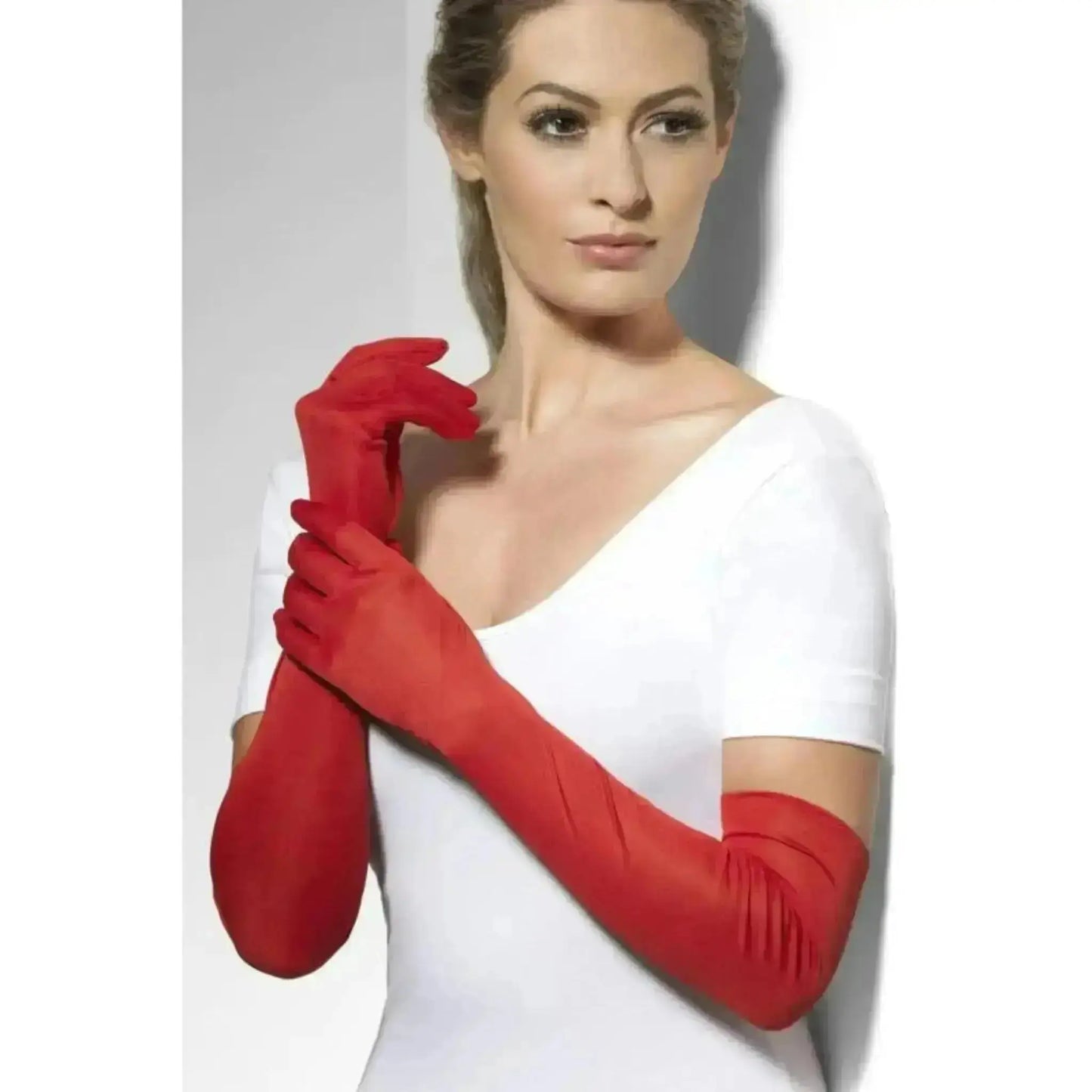 Long Gloves (Available in Black, White, and Red) | The Party Hut