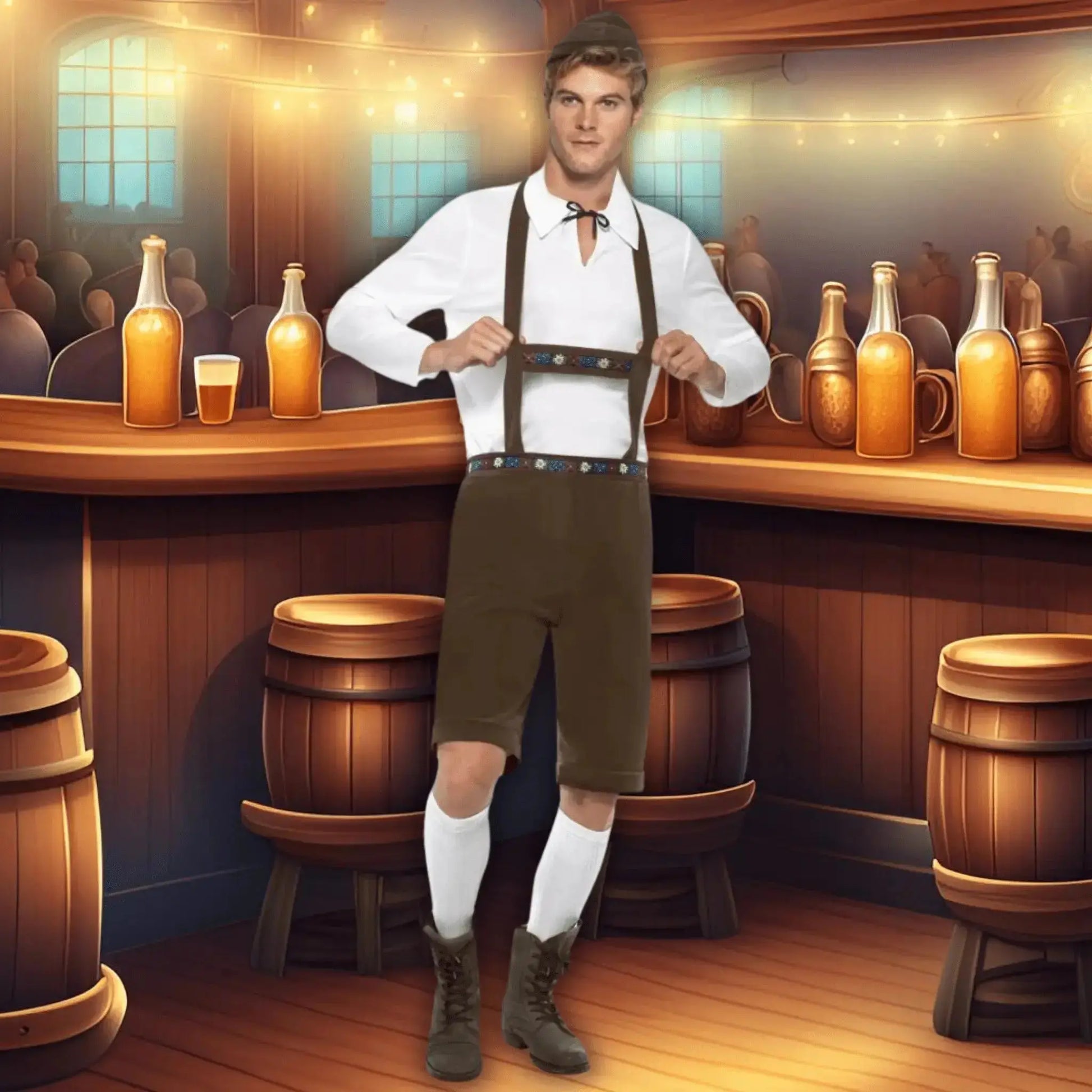 Men's Bavarian Costume in Brown