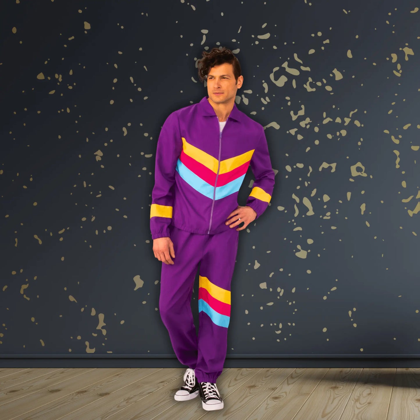 Men’s Shell Suit – Retro 80s Tracksuit (Jacket & Trousers) | The Party Hut