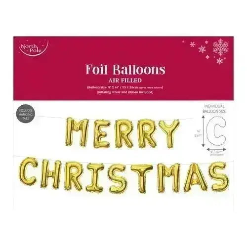 Merry Christmas Letter Balloons