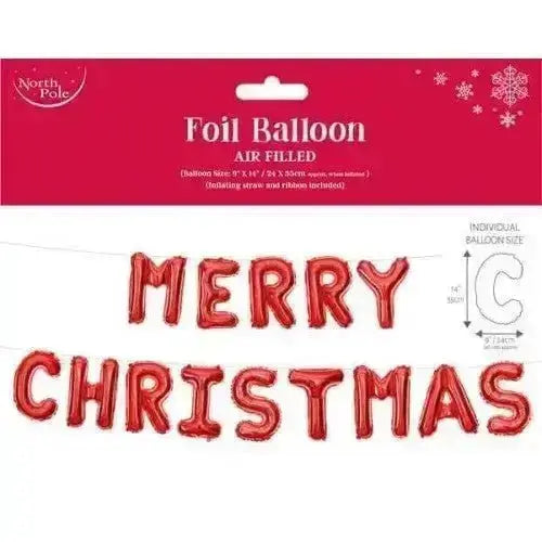 Merry Christmas Letter Balloons