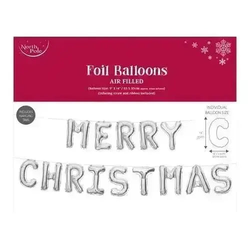 Merry Christmas Letter Balloons