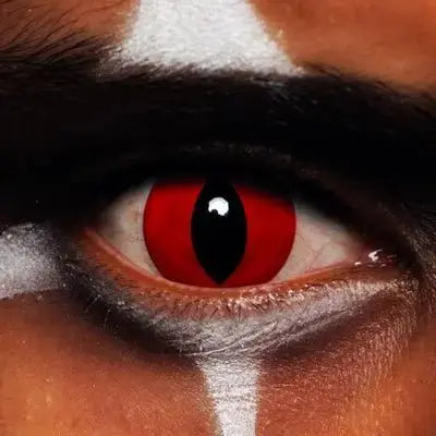 MesmerEyez Devil Red Coloured Contact Lenses – Fiery, Intense Look (1 DAY)