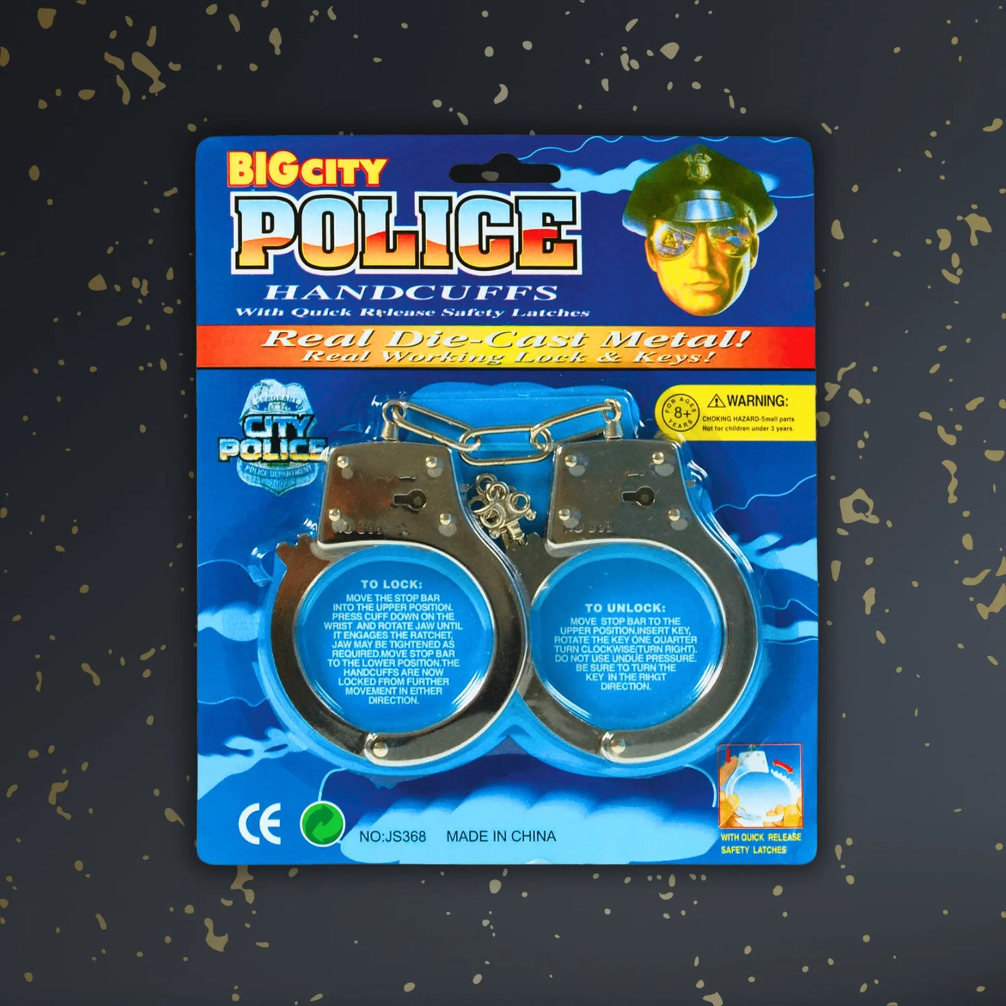 Metal Handcuffs – Blister Carded Fancy Dress Accessory | The Party Hut