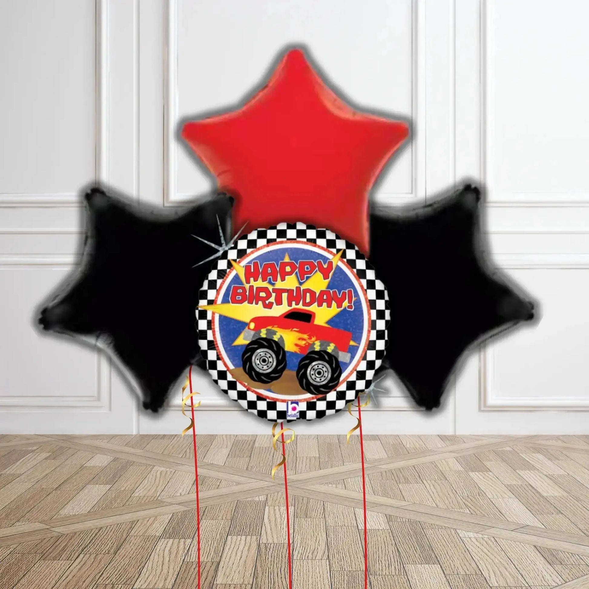 Monster Truck Birthday Balloon Bouquet Set