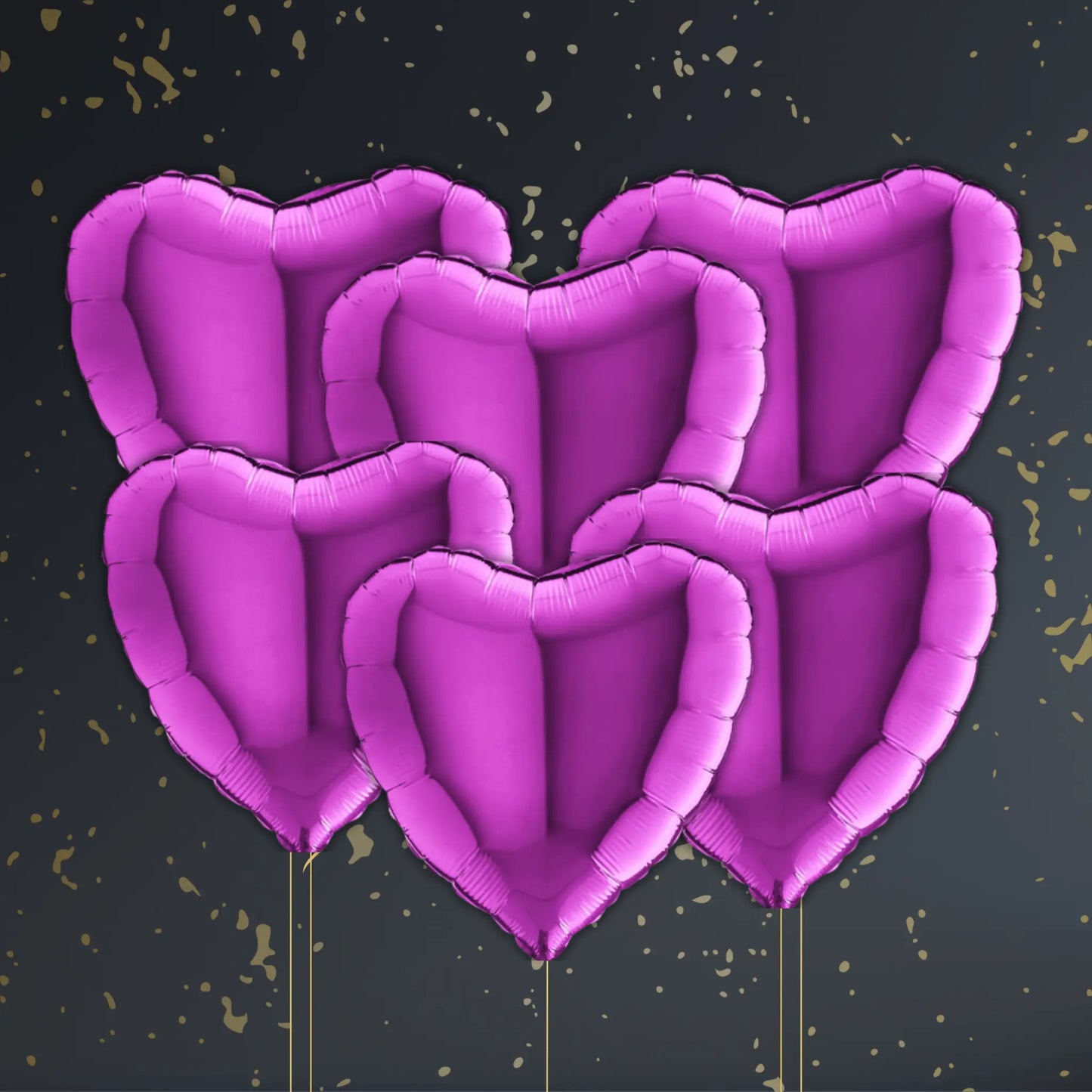 18" Mulberry Purple Heart Foil Balloon – Single or Balloon Bouquet | The Party Hut