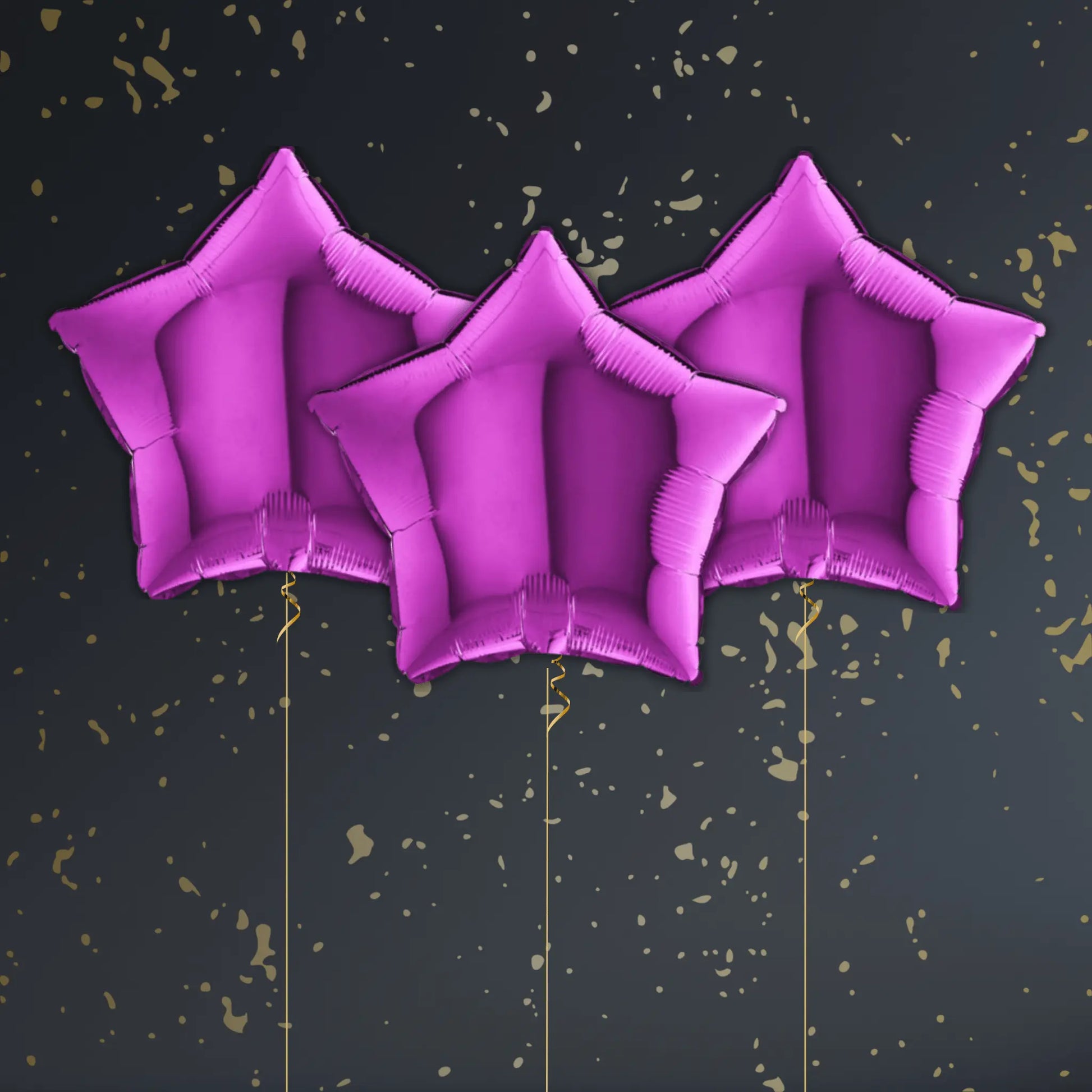 Mulberry Purple Star Balloon Package - Helium Filled