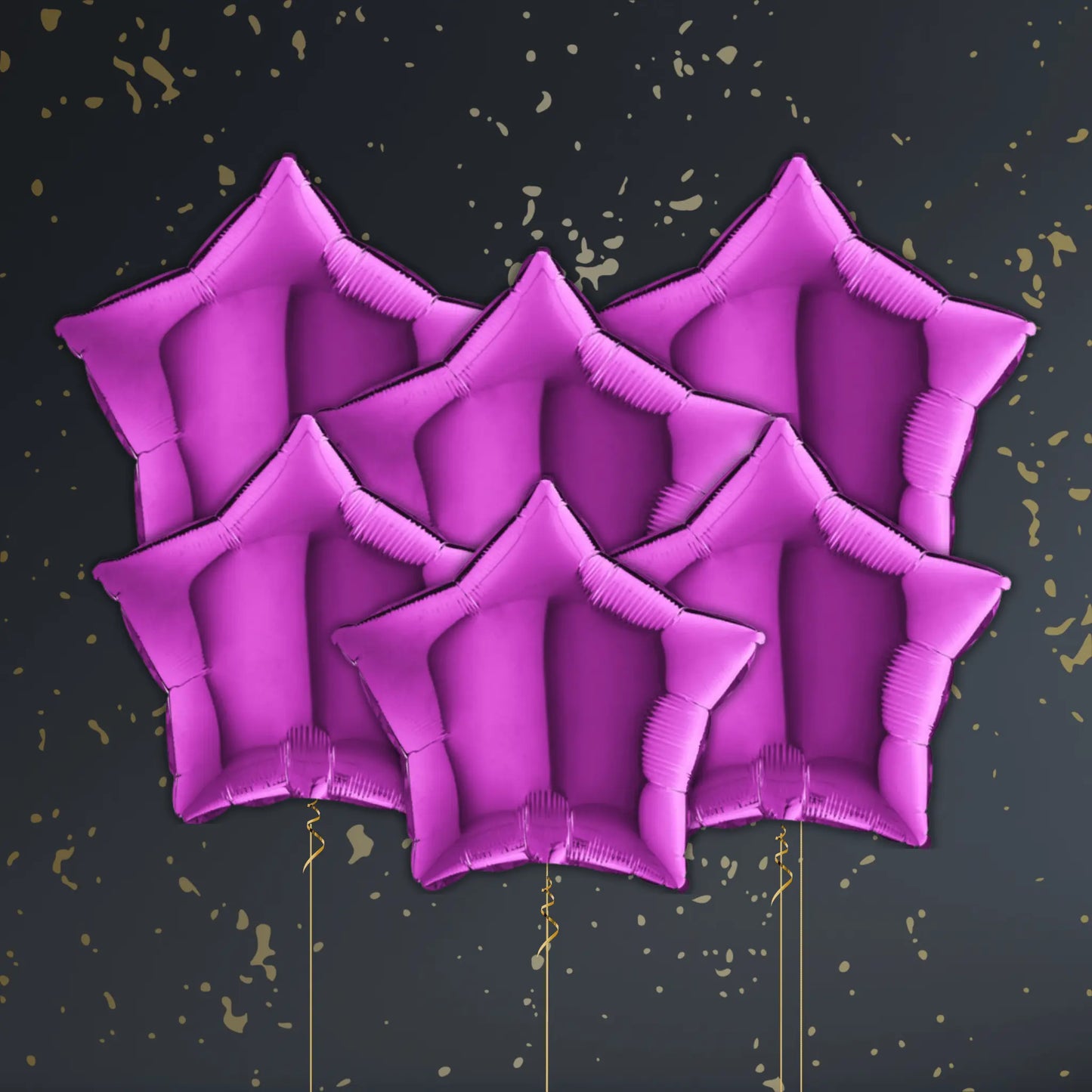 18" Mulberry Purple Star Foil Balloon – Single or Balloon Bouquet | The Party Hut