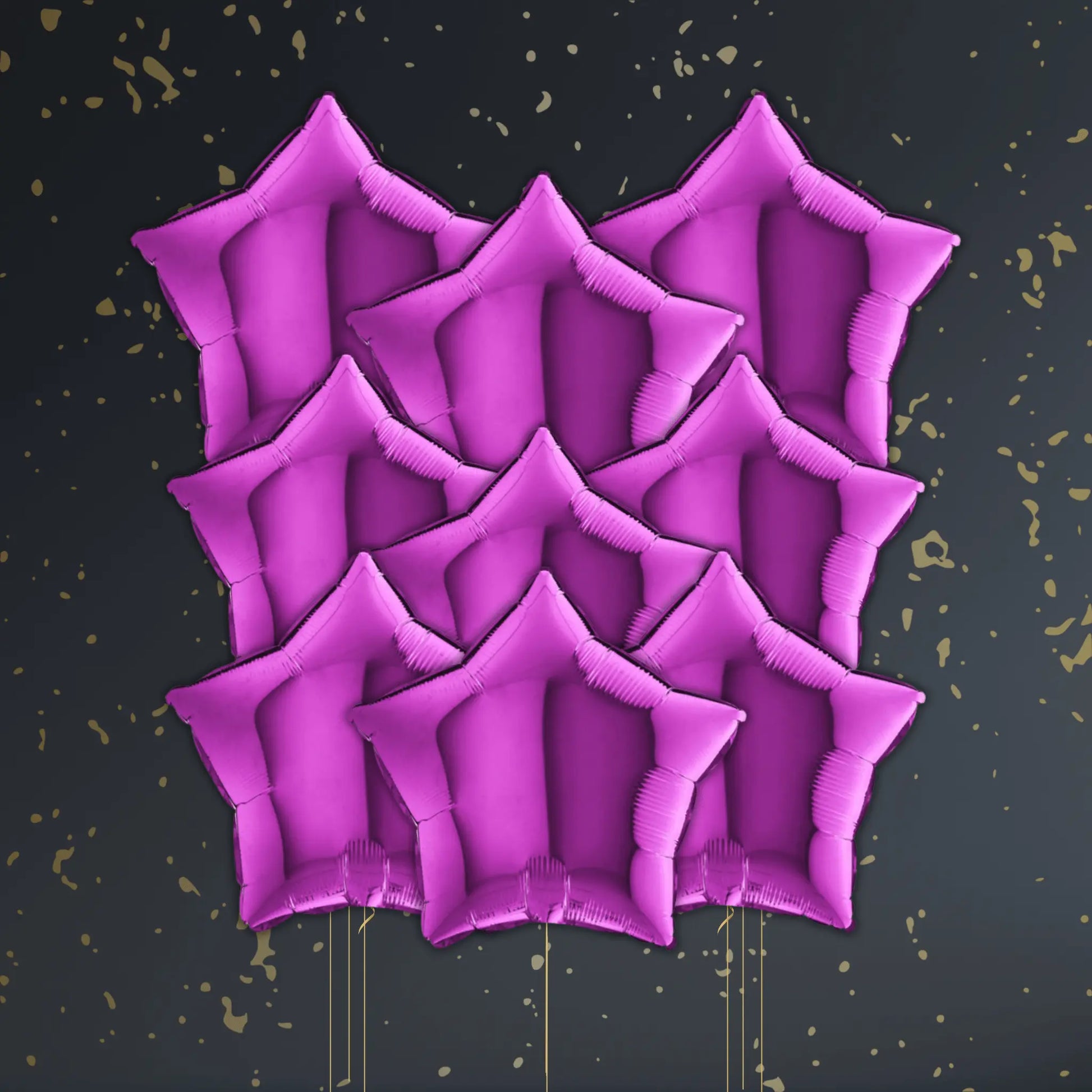 Mulberry Purple Star Balloon Package - Helium Filled