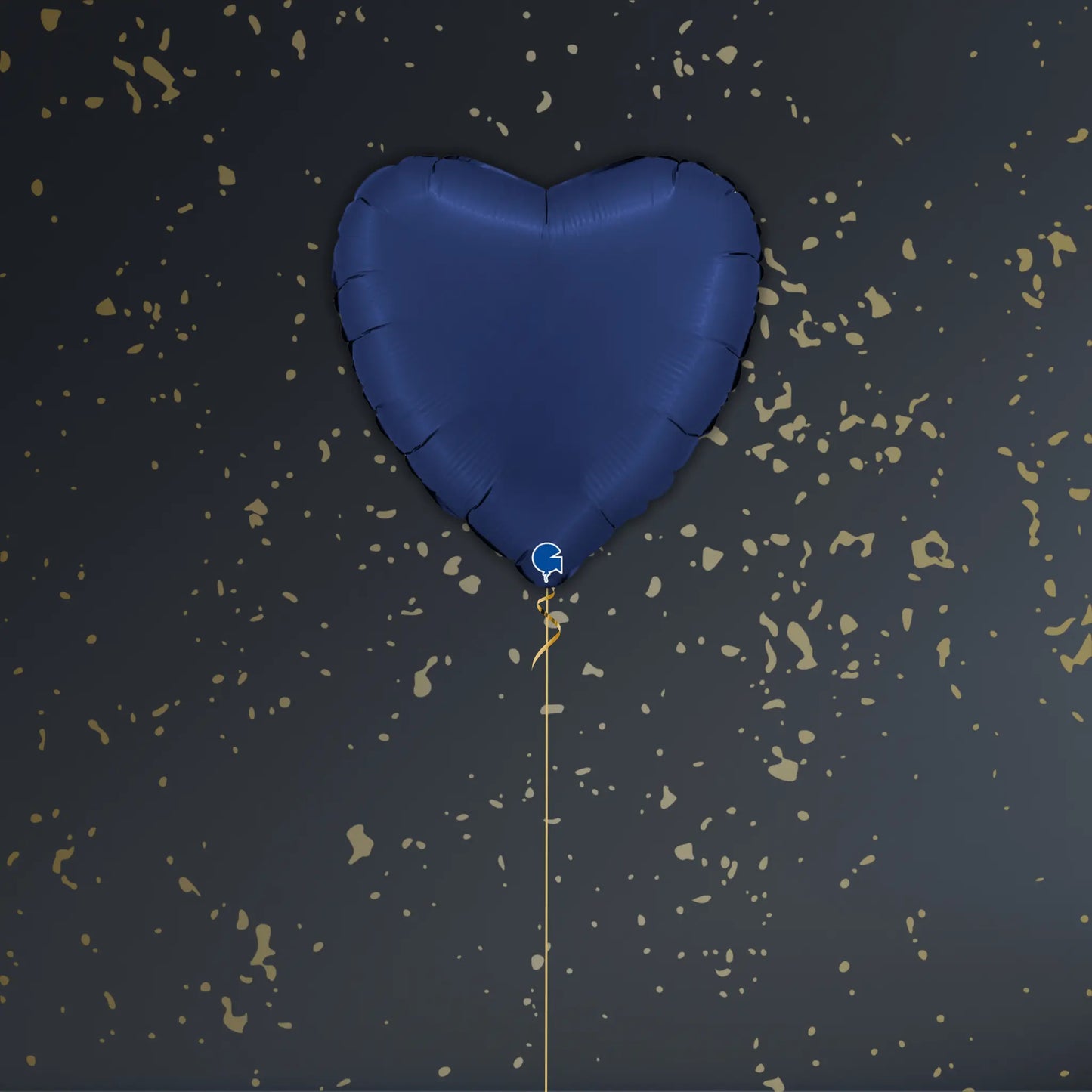 18" Satin Navy Blue Heart Foil Balloon – Single or Balloon Bouquet | The Party Hut