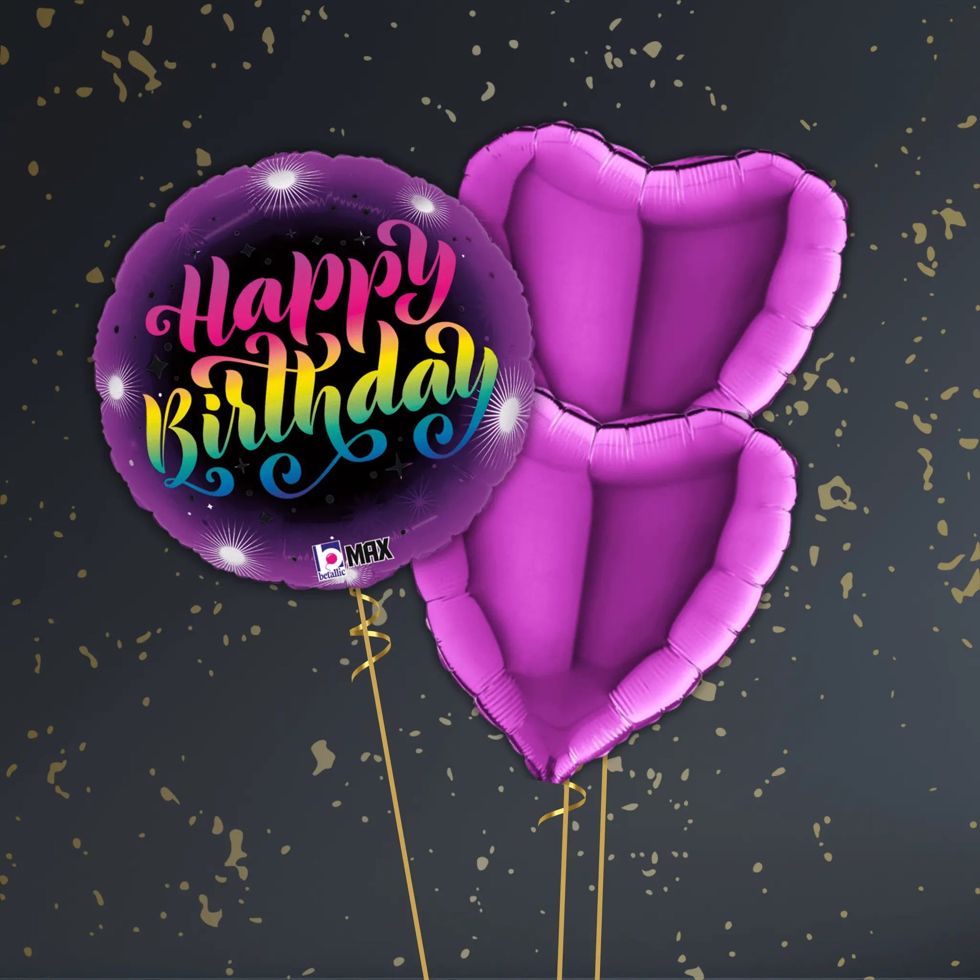Neon birthday Balloon Package - Helium Filled