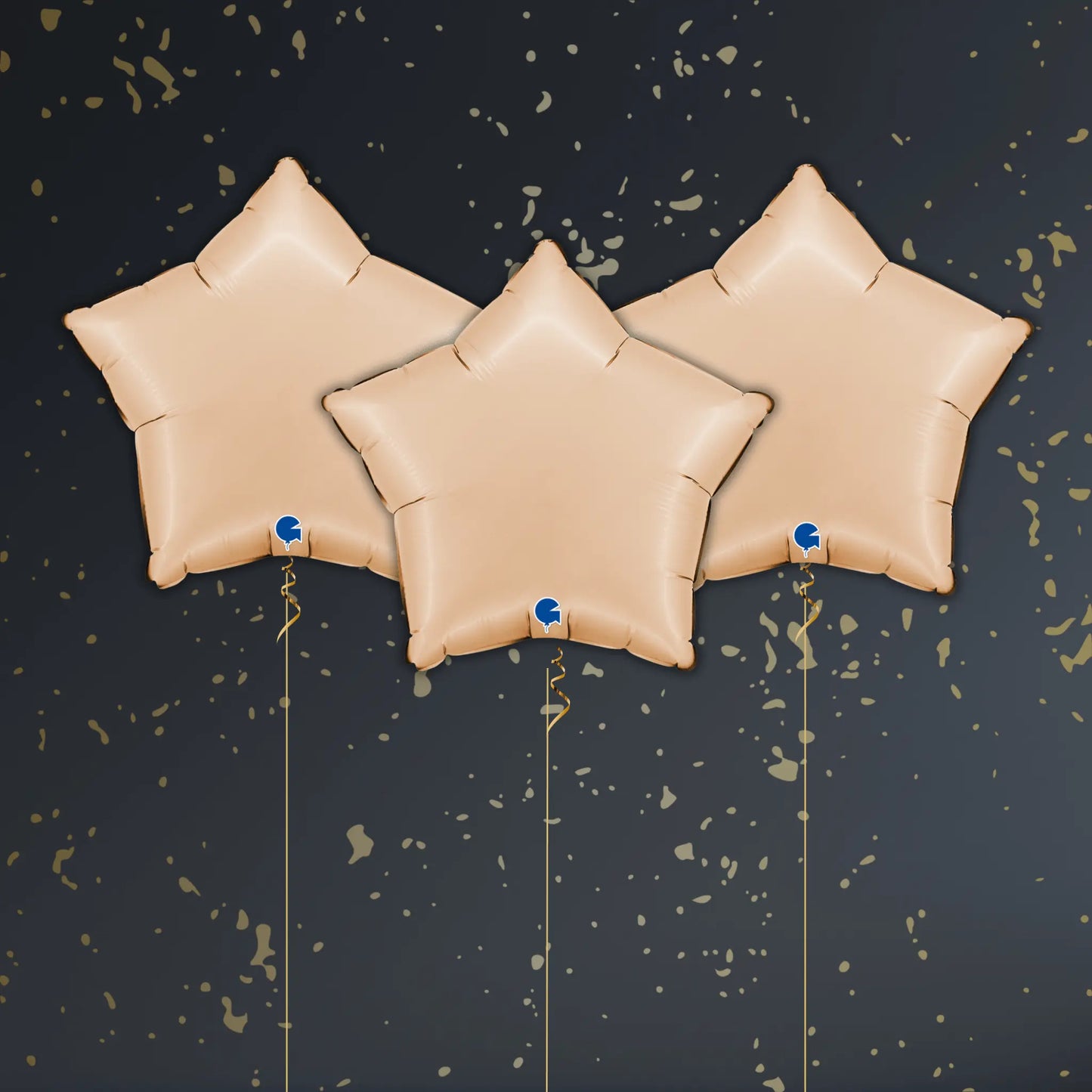 18" Satin Nude Star Foil Balloon – Single or Balloon Bouquet | The Party Hut