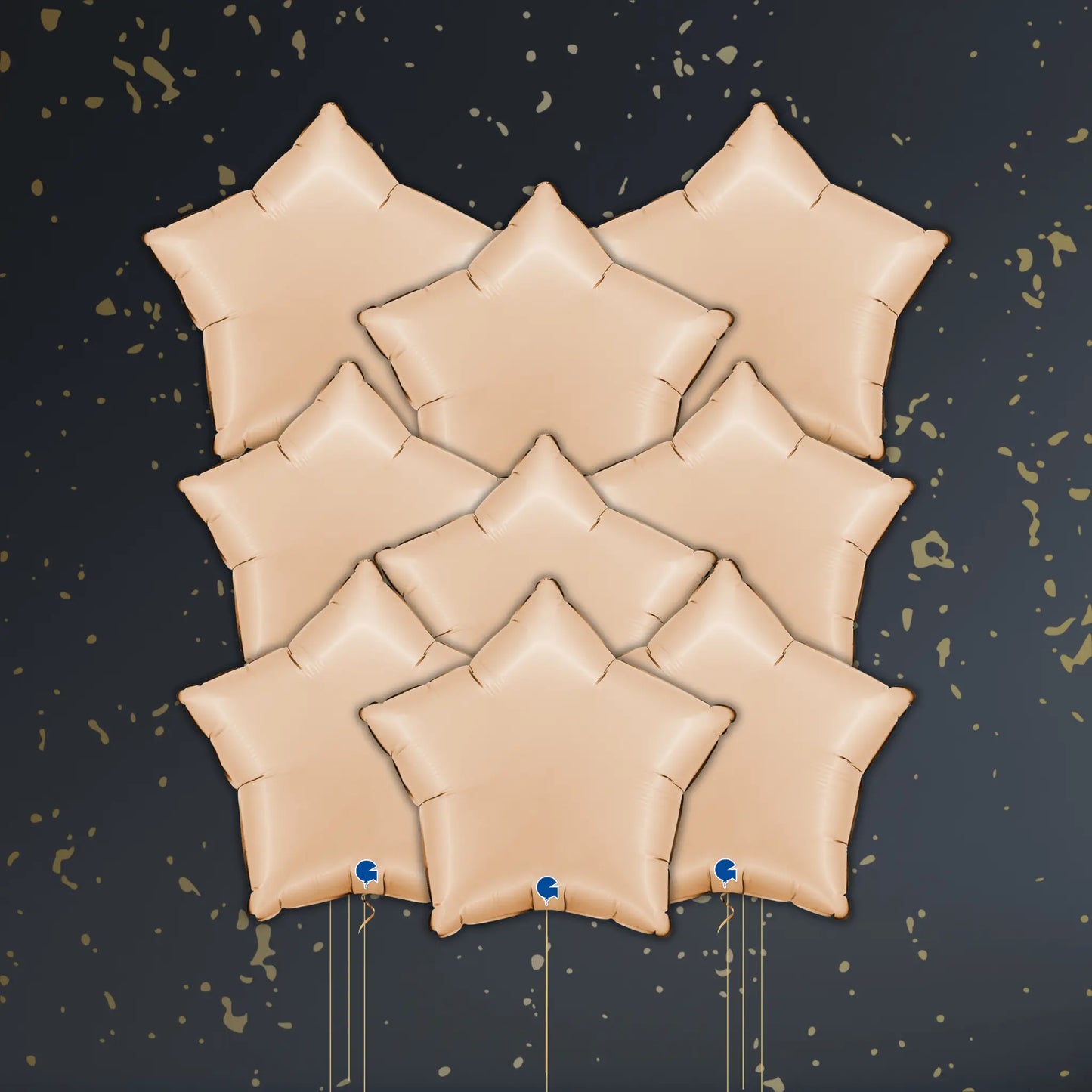 18" Satin Nude Star Foil Balloon – Single or Balloon Bouquet | The Party Hut