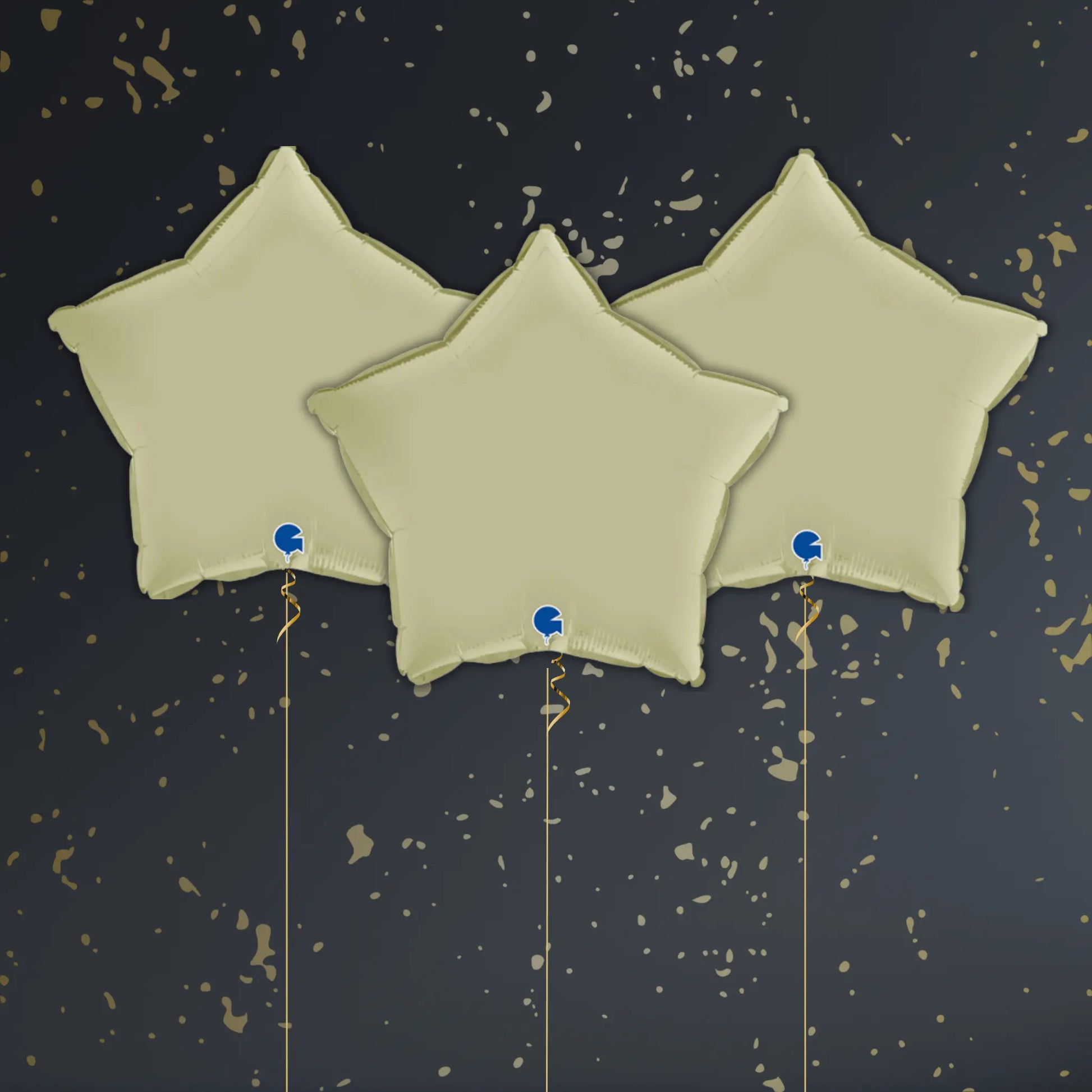 Olive Green Star Balloon Package - Helium Filled
