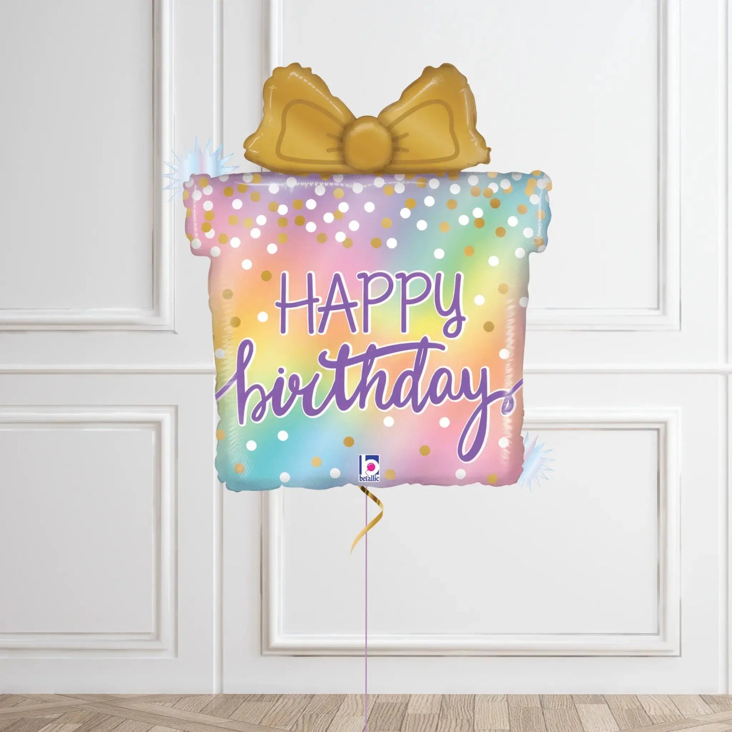 Opal Birthday Present Helium Balloon – Pastel Gift - Themed Party Decoration | The Party Hut