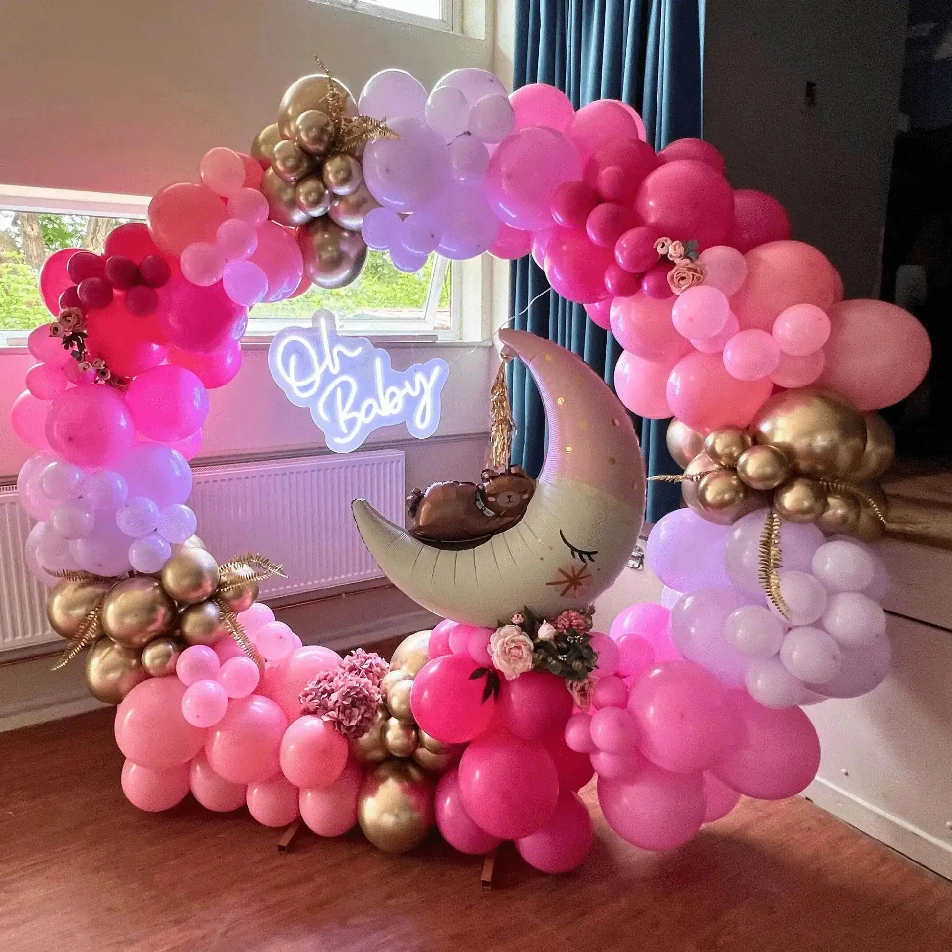 Organic Balloon Hoop Arch – Elegant Display Package