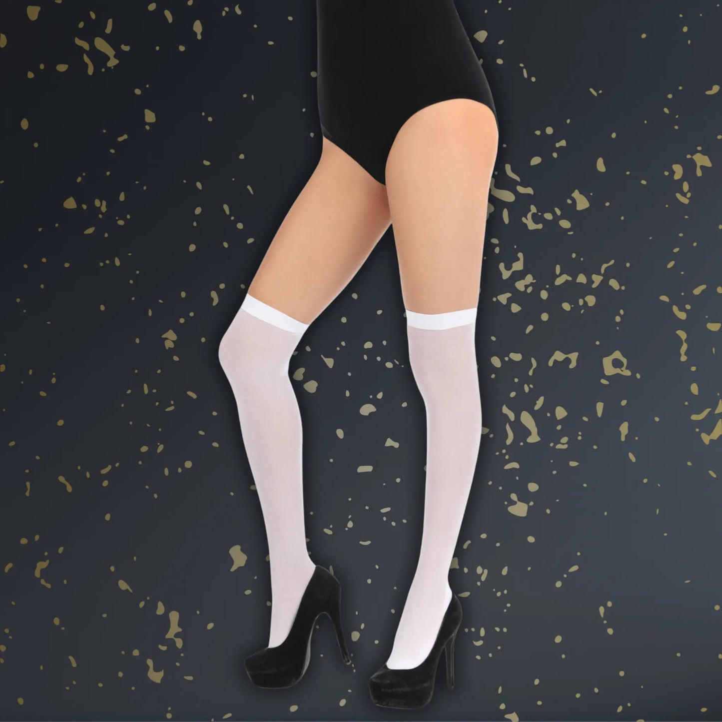 🧦 Overknee White Stockings – Fancy Dress Hosiery 🎭✨ | The Party Hut