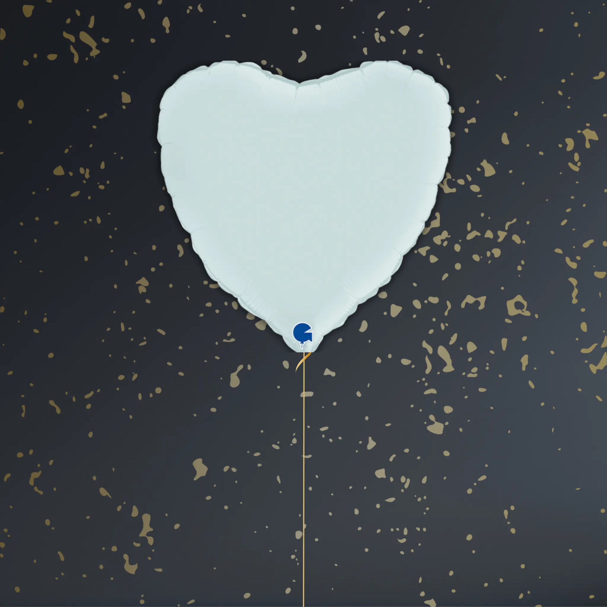 Pastel Blue Heart Balloon Package - Helium Filled