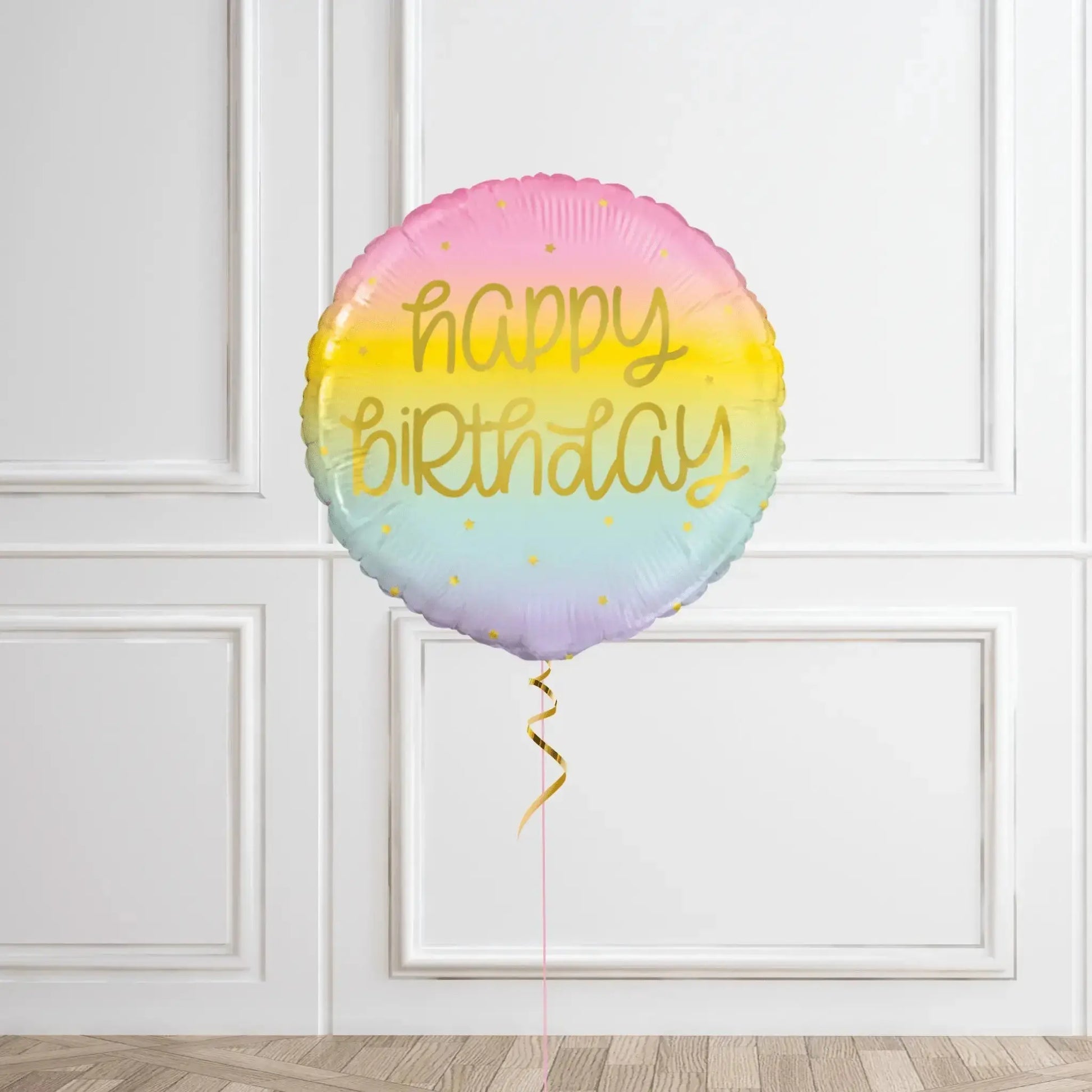 Pastel Ombre "Happy Birthday" Balloon Bouquet