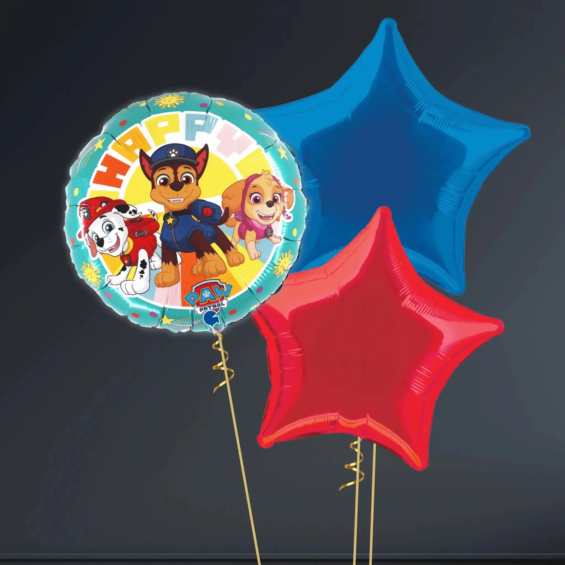 Paw Patrol Birthday Balloon – Single, 3, 6 or 9 Balloon Bouquet