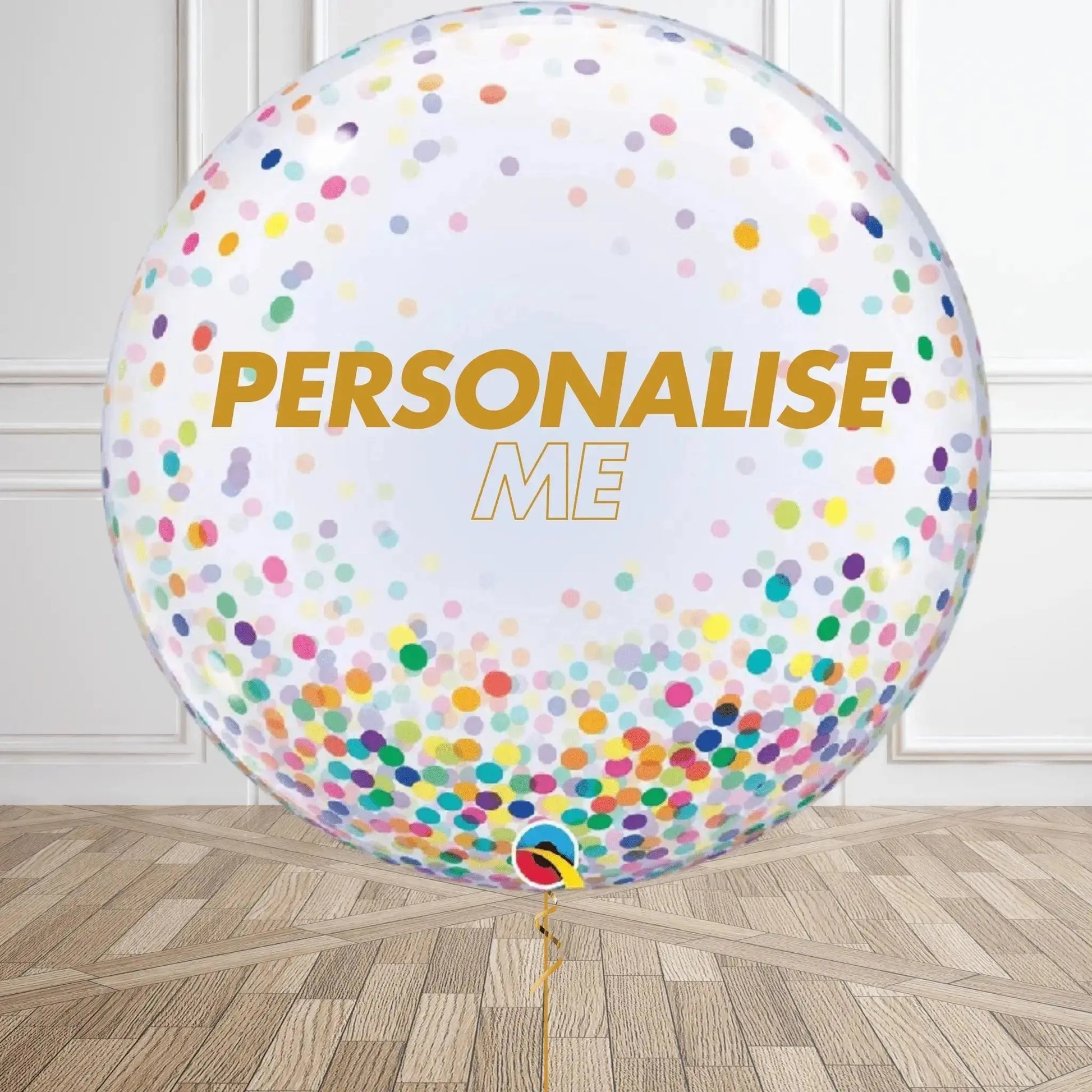 Personalised Confetti Bubble Balloon - Customizable Options Inside
