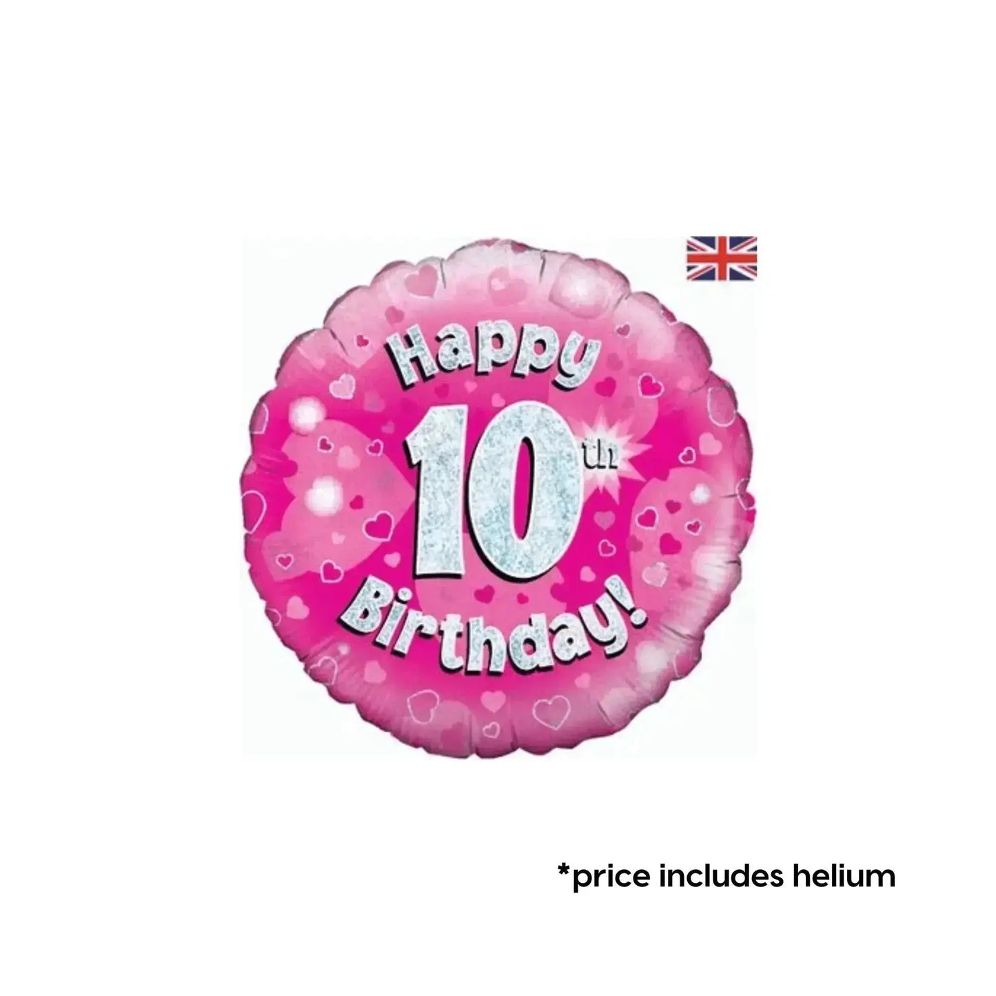 Pink Sparkle 10th Birthday Balloon | The Party Hut