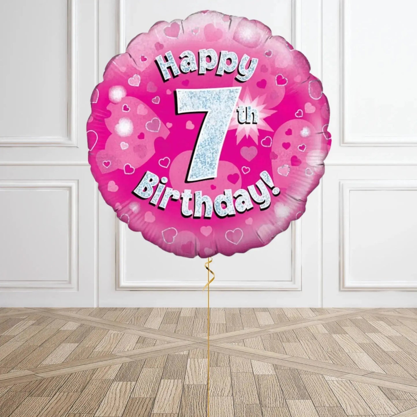 Pink Sparkle 7th Birthday Balloon Bouquet | The Party Hut