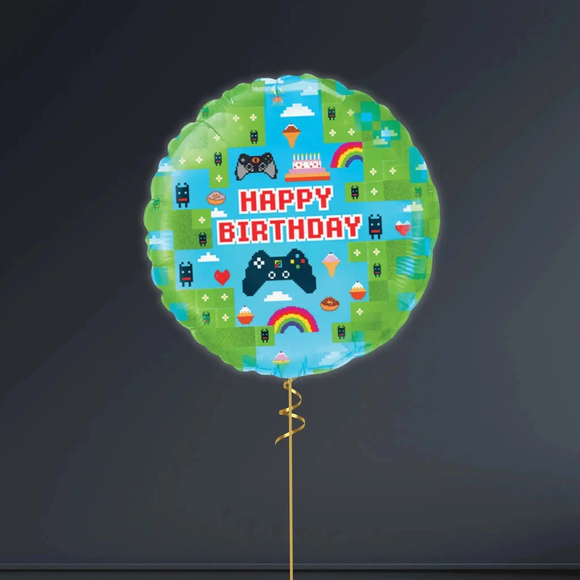 Happy Birthday Blox Gamer Balloon Package – Helium Filled
