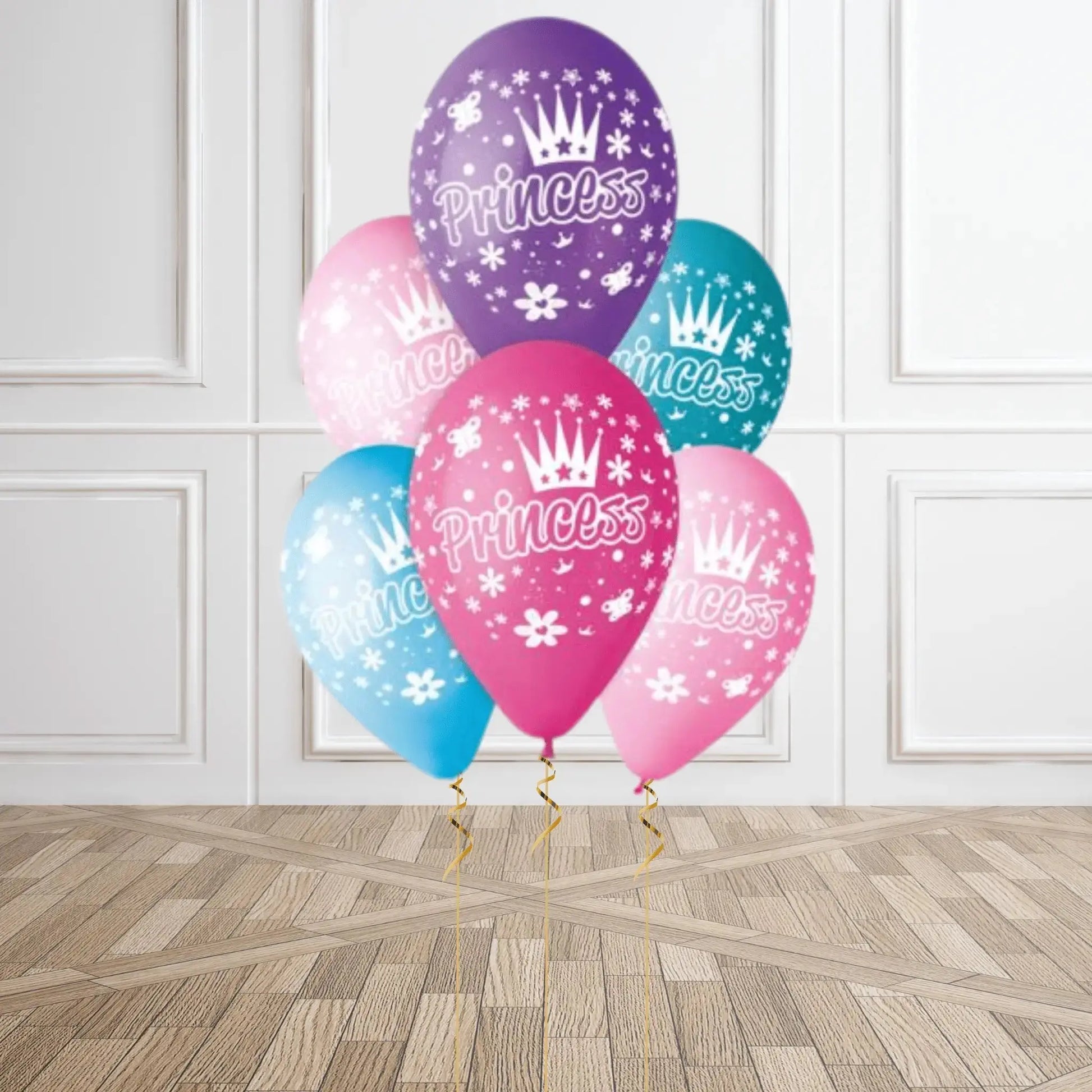 Princess Crown Party Balloons – Pack of 6