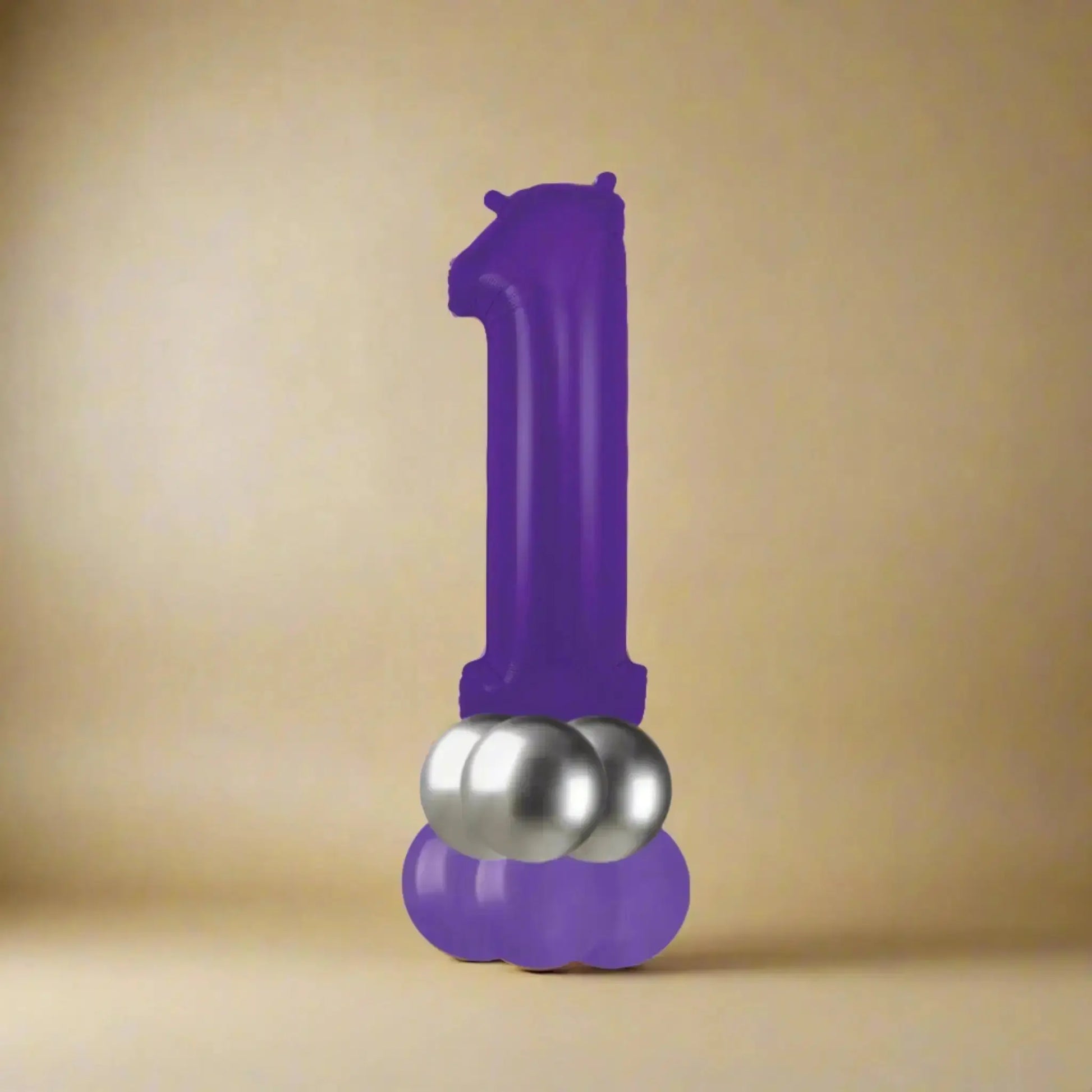 💜 Basic Purple Number Balloon Stacks – 6ft Tall! 💜