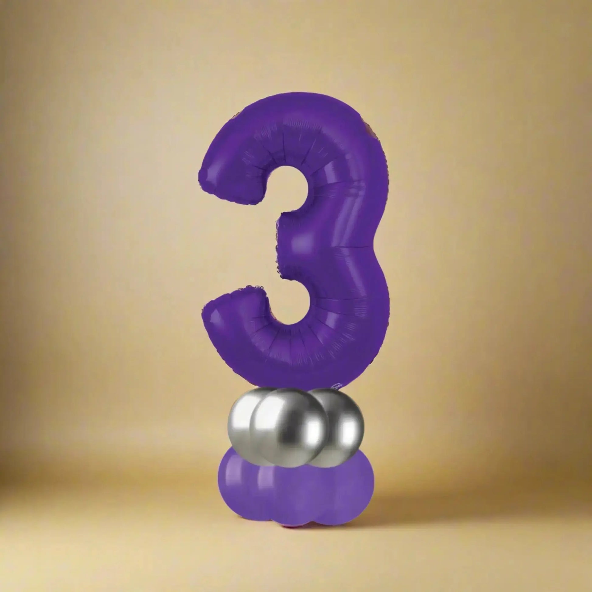 💜 Basic Purple Number Balloon Stacks – 6ft Tall! 💜