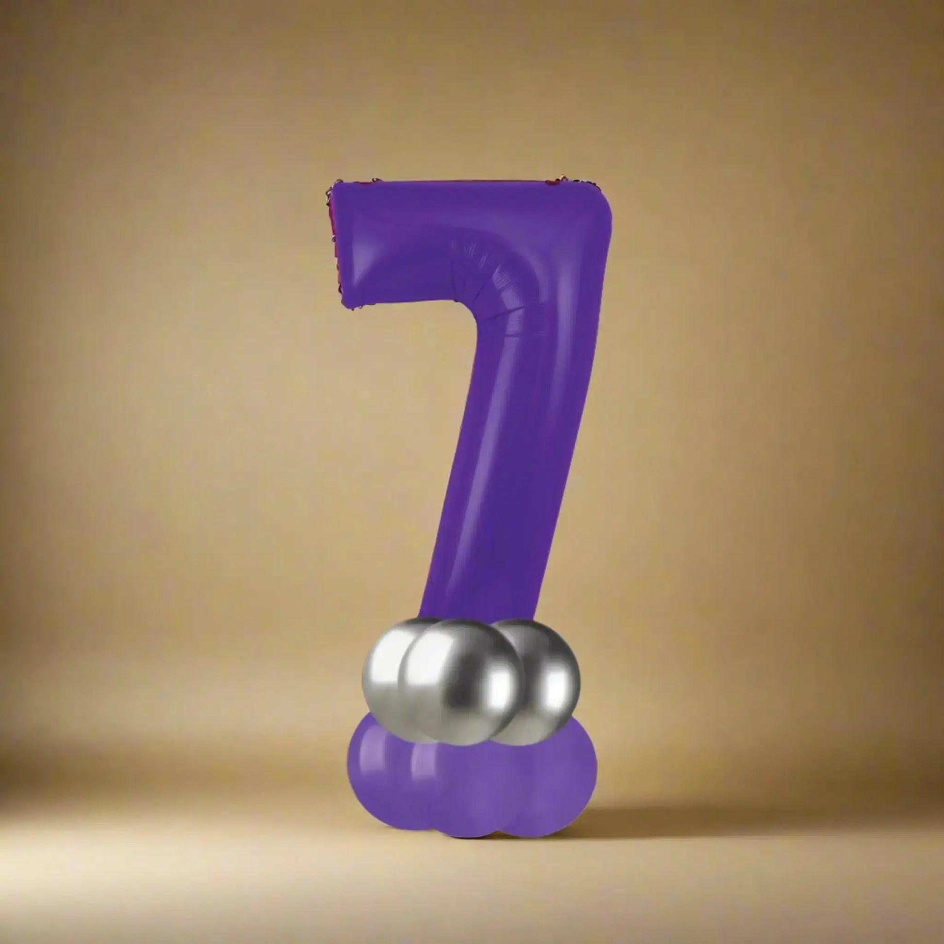 💜 Basic Purple Number Balloon Stacks – 6ft Tall! 💜