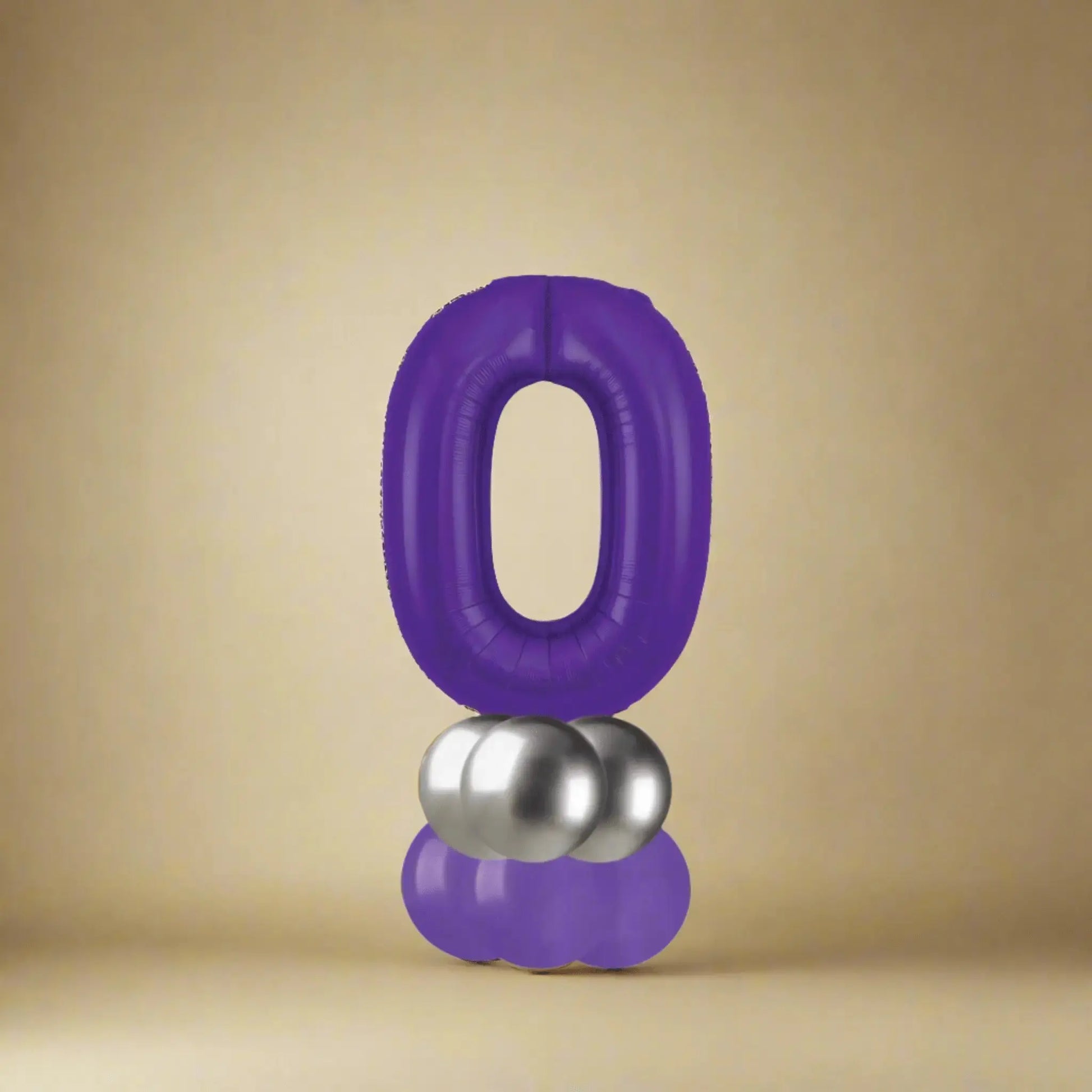 💜 Basic Purple Number Balloon Stacks – 6ft Tall! 💜