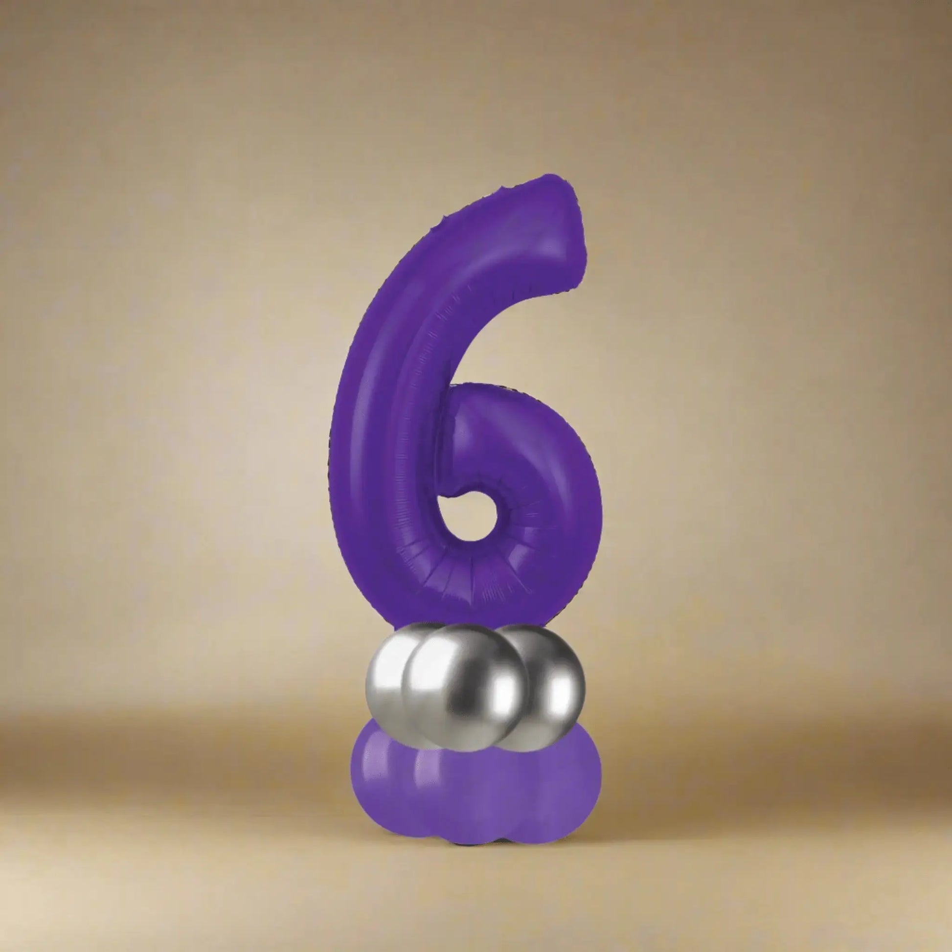 💜 Basic Purple Number Balloon Stacks – 6ft Tall! 💜