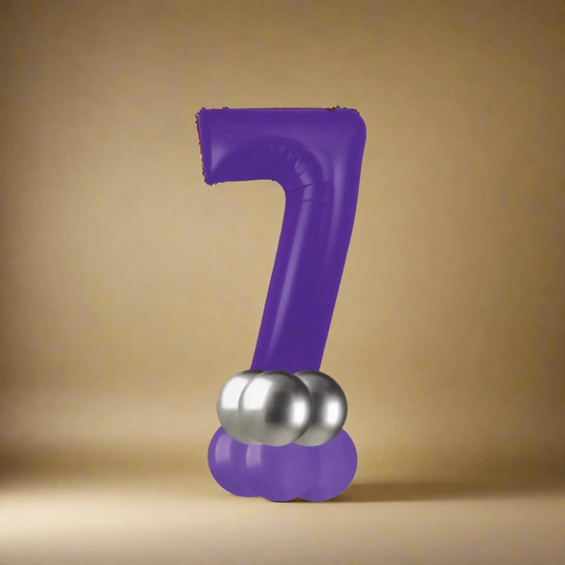 💜 Basic Purple Number Balloon Stacks – 6ft Tall! 💜