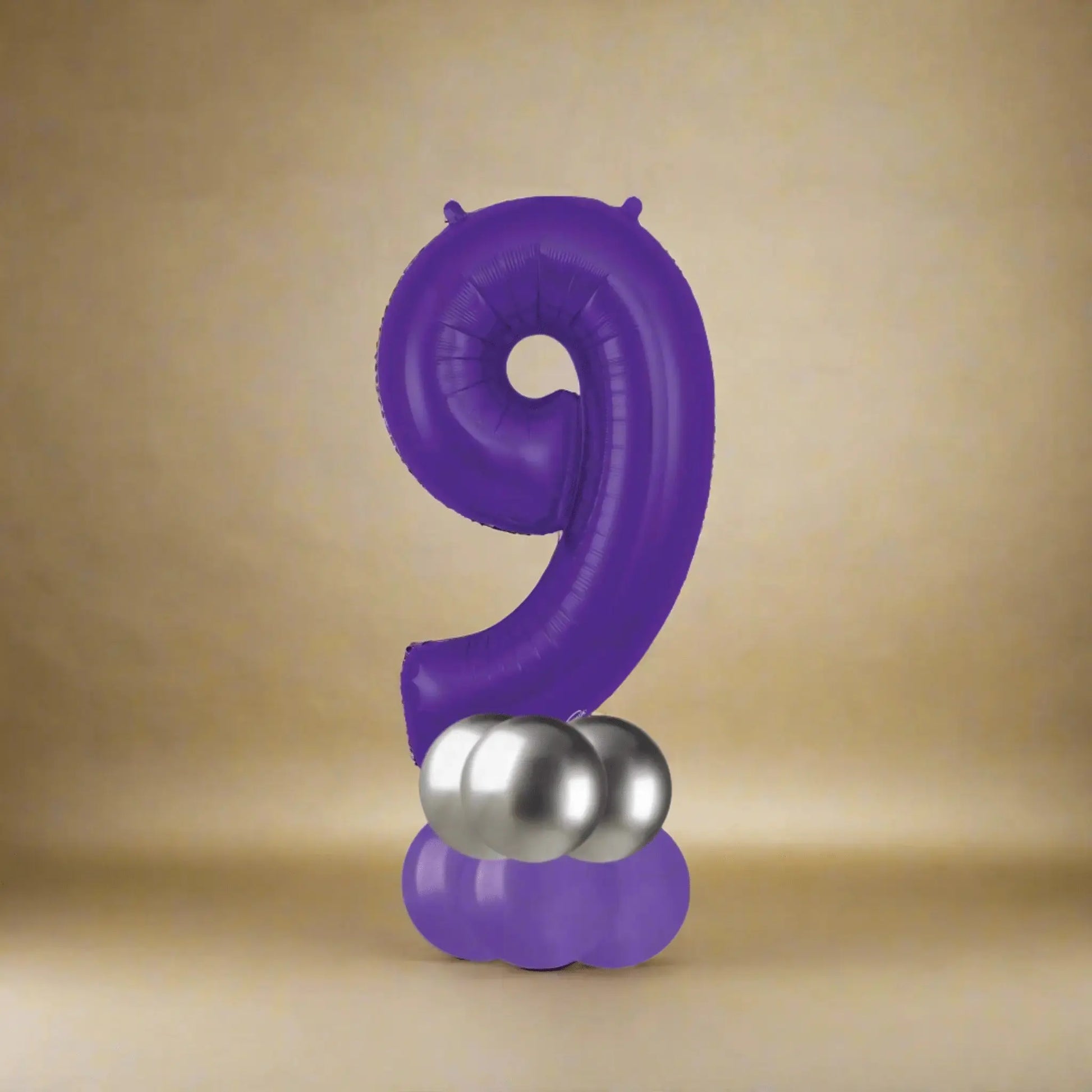 💜 Basic Purple Number Balloon Stacks – 6ft Tall! 💜
