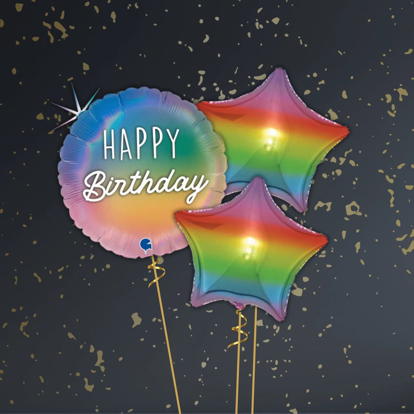 18" Birthday Rainbow Balloon – Single or Balloon Bouquet | The Party Hut