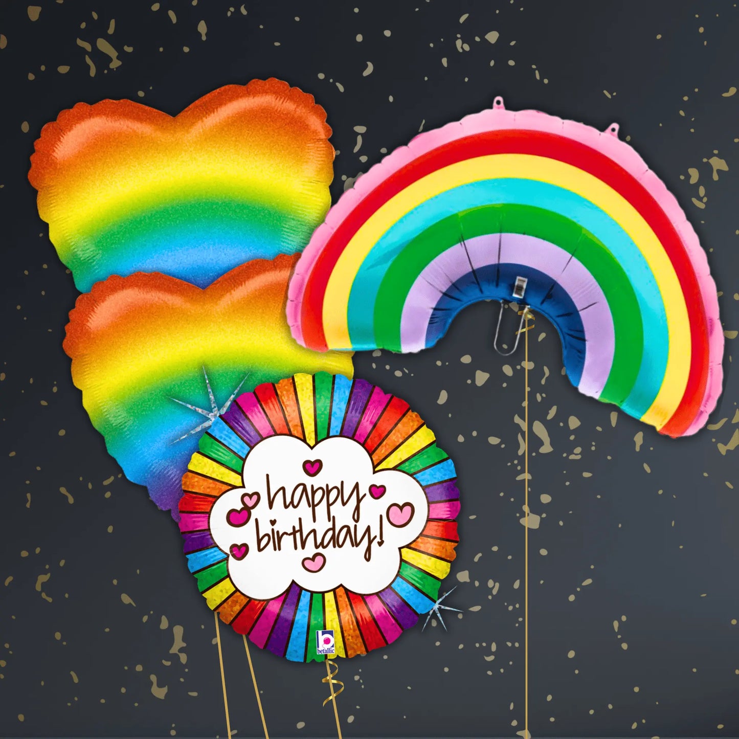 36" Rainbow Giant Foil Balloon – Single or Balloon Bouquet | The Party Hut
