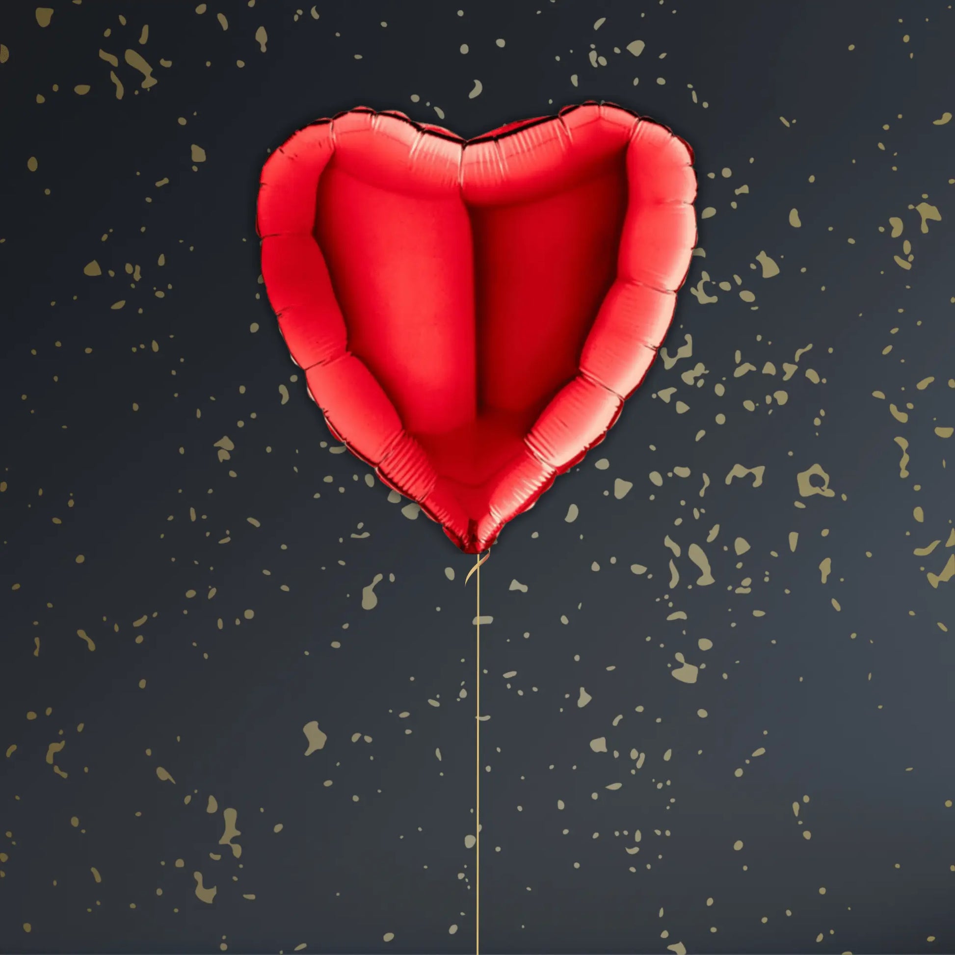 Red Heart Balloon Package - Helium Filled