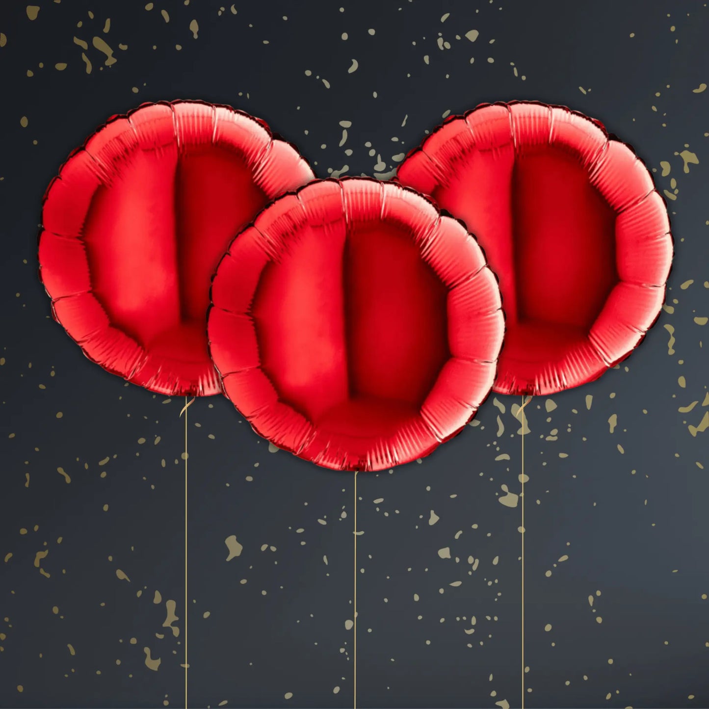 18" Red Round Foil Balloon – Single or Balloon Bouquet | The Party Hut