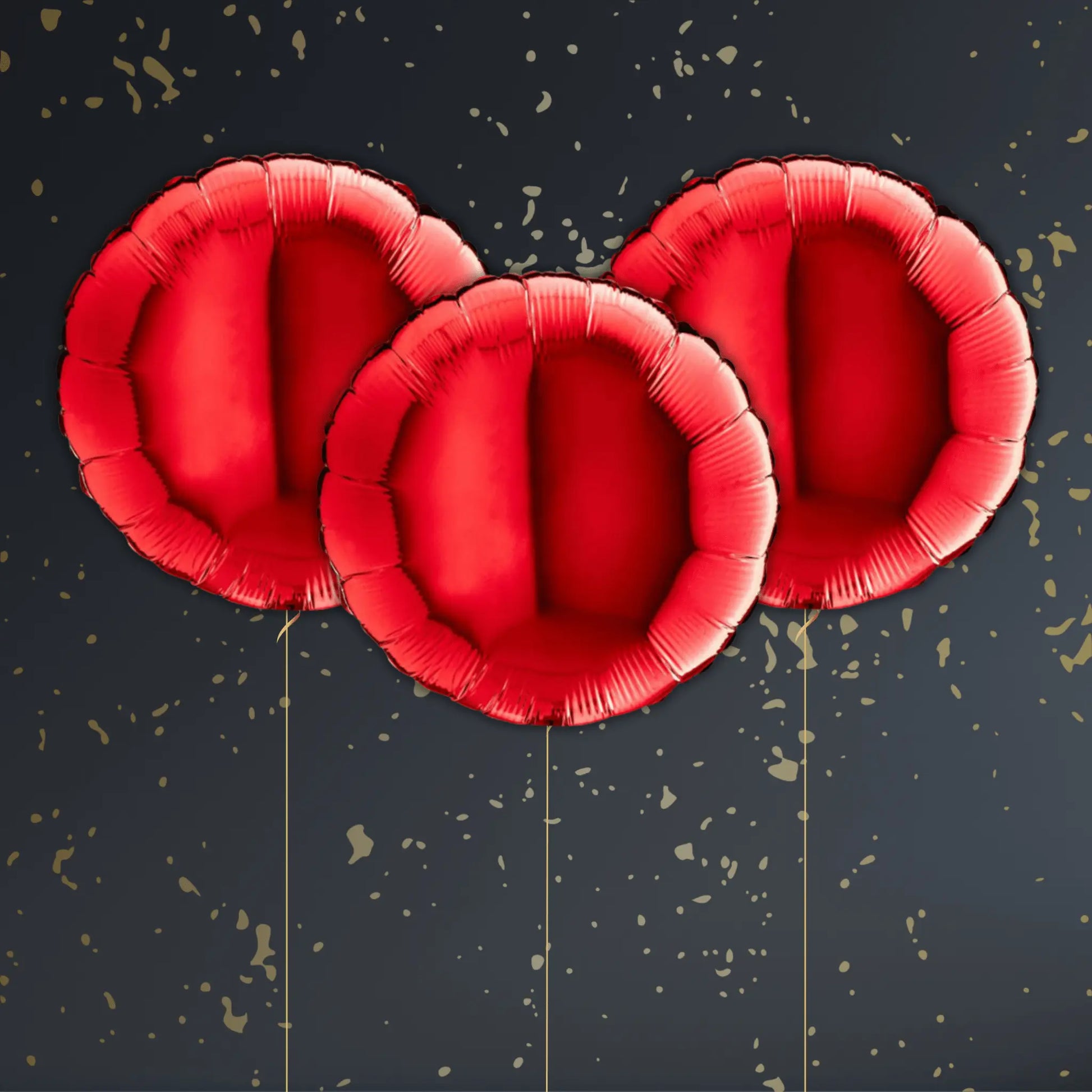 Red Round Balloon Package - Helium Filled