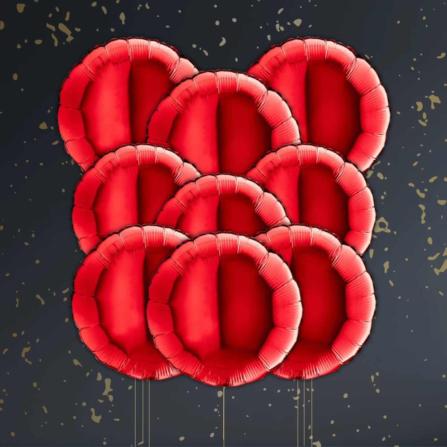 18" Red Round Foil Balloon – Single or Balloon Bouquet | The Party Hut