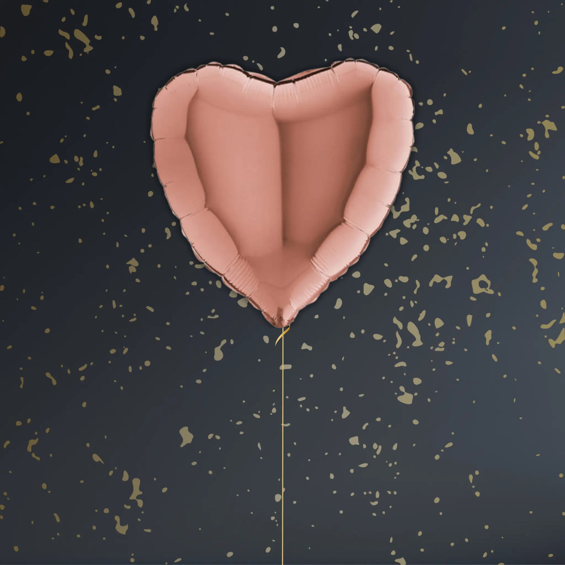 Rose Gold Heart Balloon Package - Helium Filled