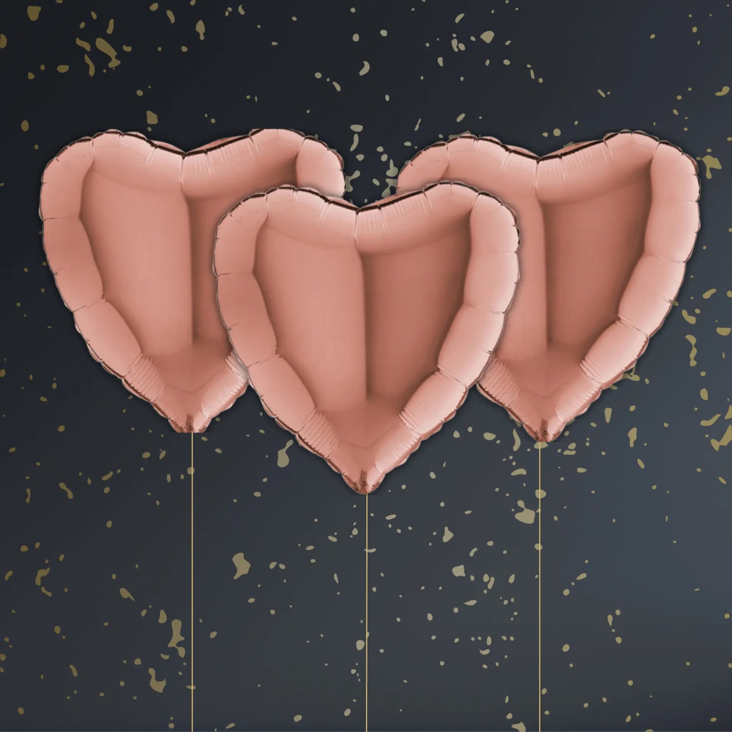 18" Rose Gold Heart Foil Balloon – Single or Balloon Bouquet | The Party Hut