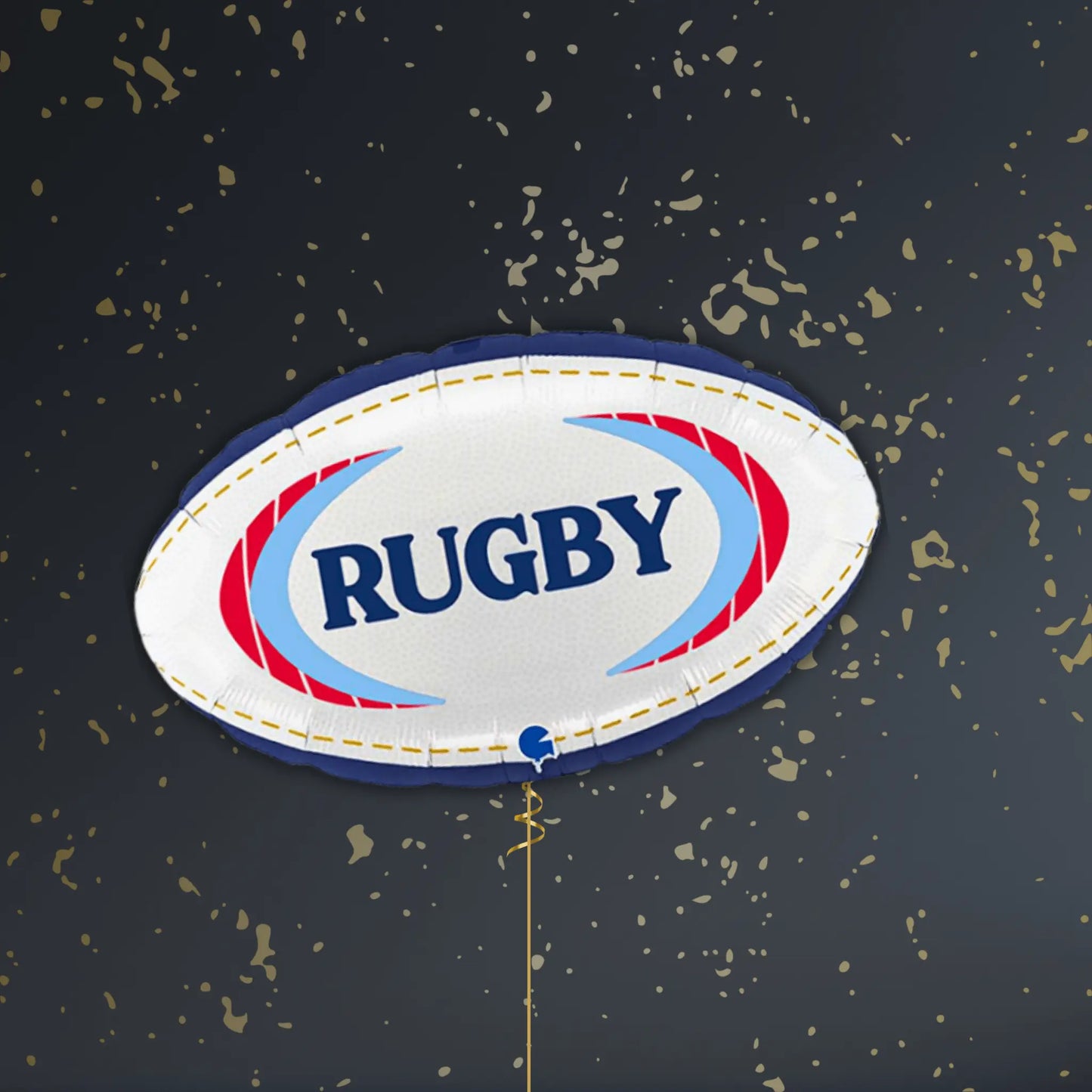 20" White Rugby Ball Foil Balloon – Single or Balloon Bouquet | The Party Hut