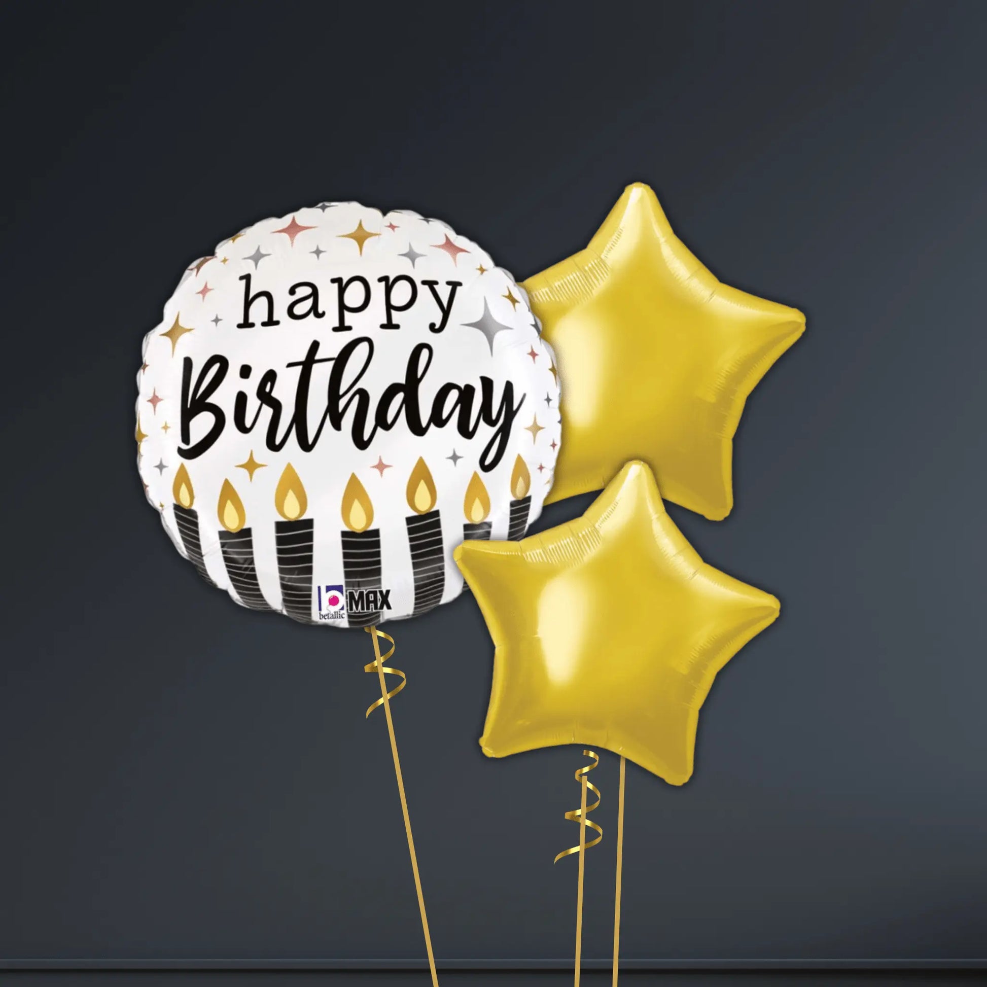 Metallic Birthday Candles Balloon Package