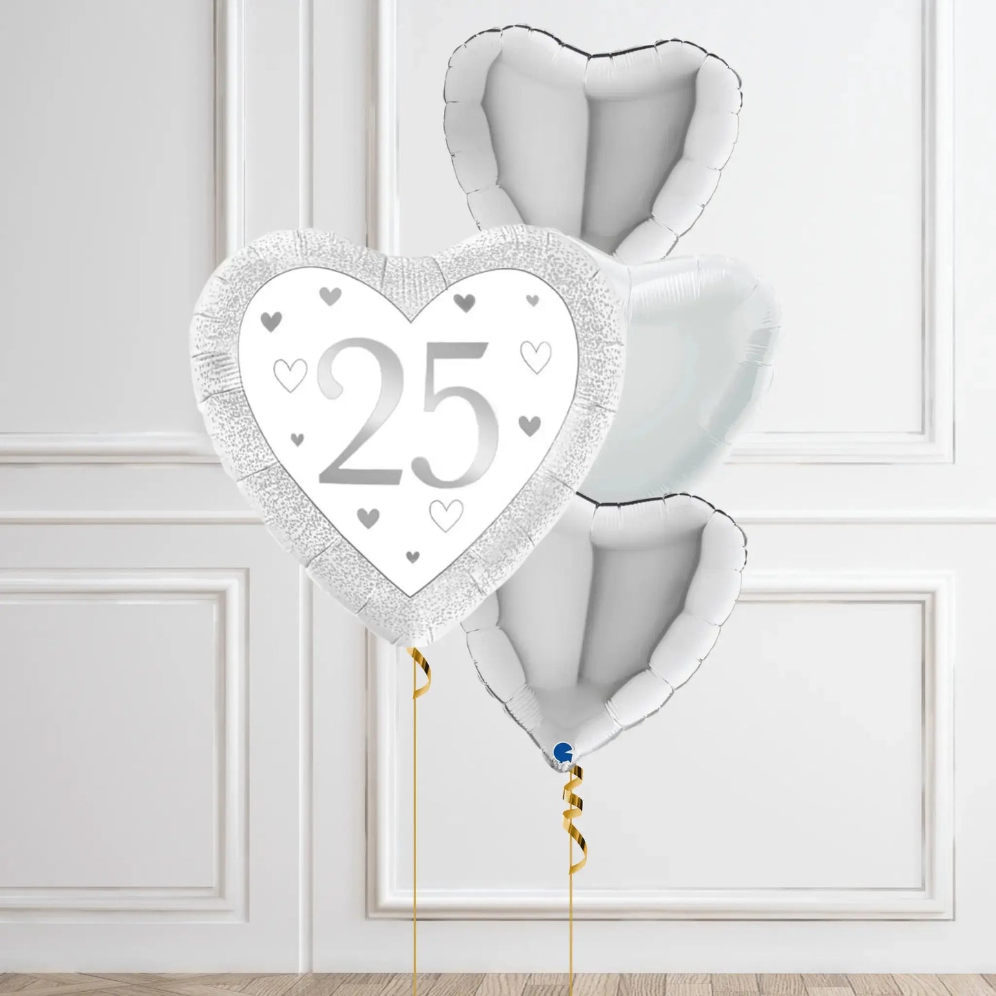 Silver 25th Anniversary Balloon Bouquet | The Party Hut